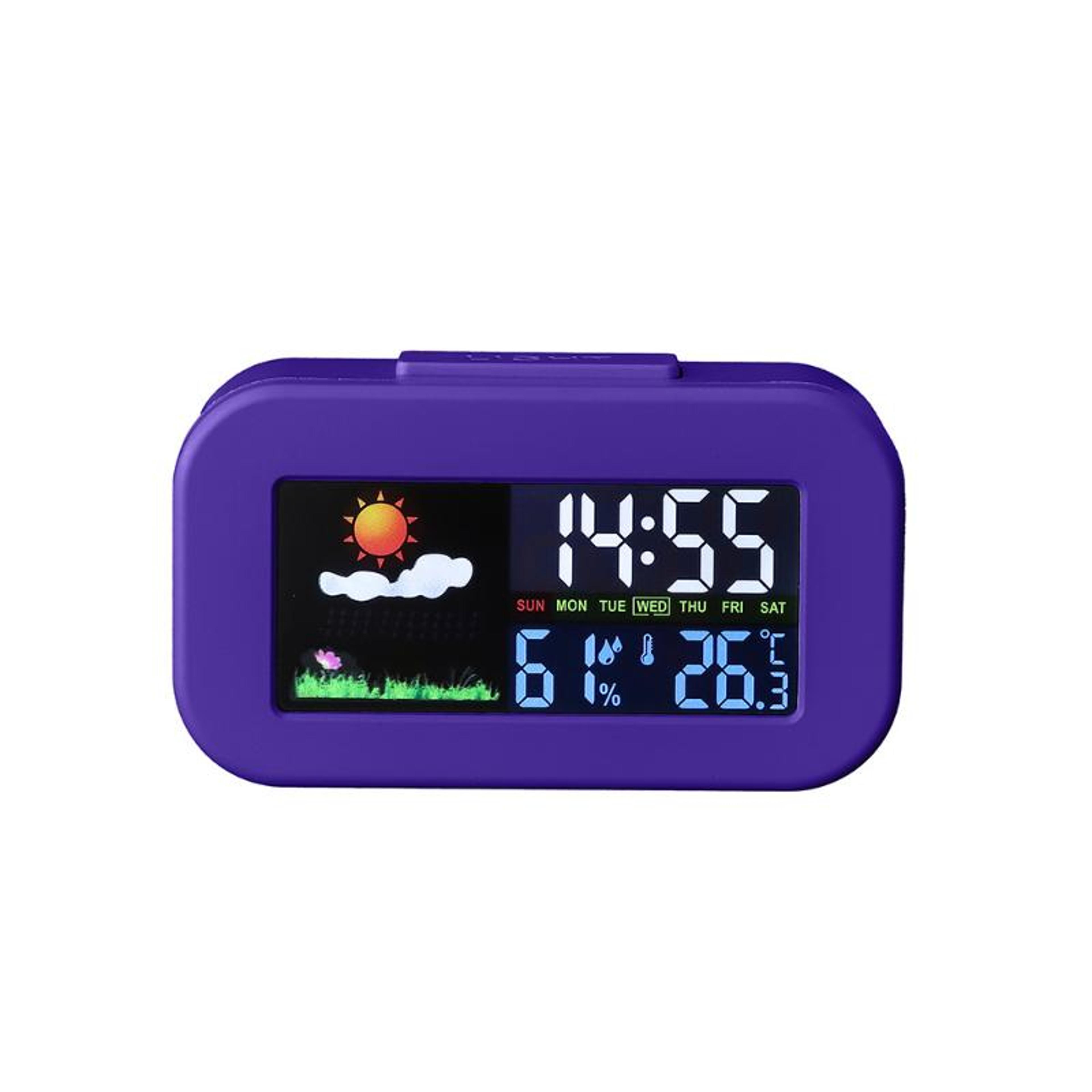 color display weather station clock with indoor thermometer hygrometer digital alarm clock for bedroom desk