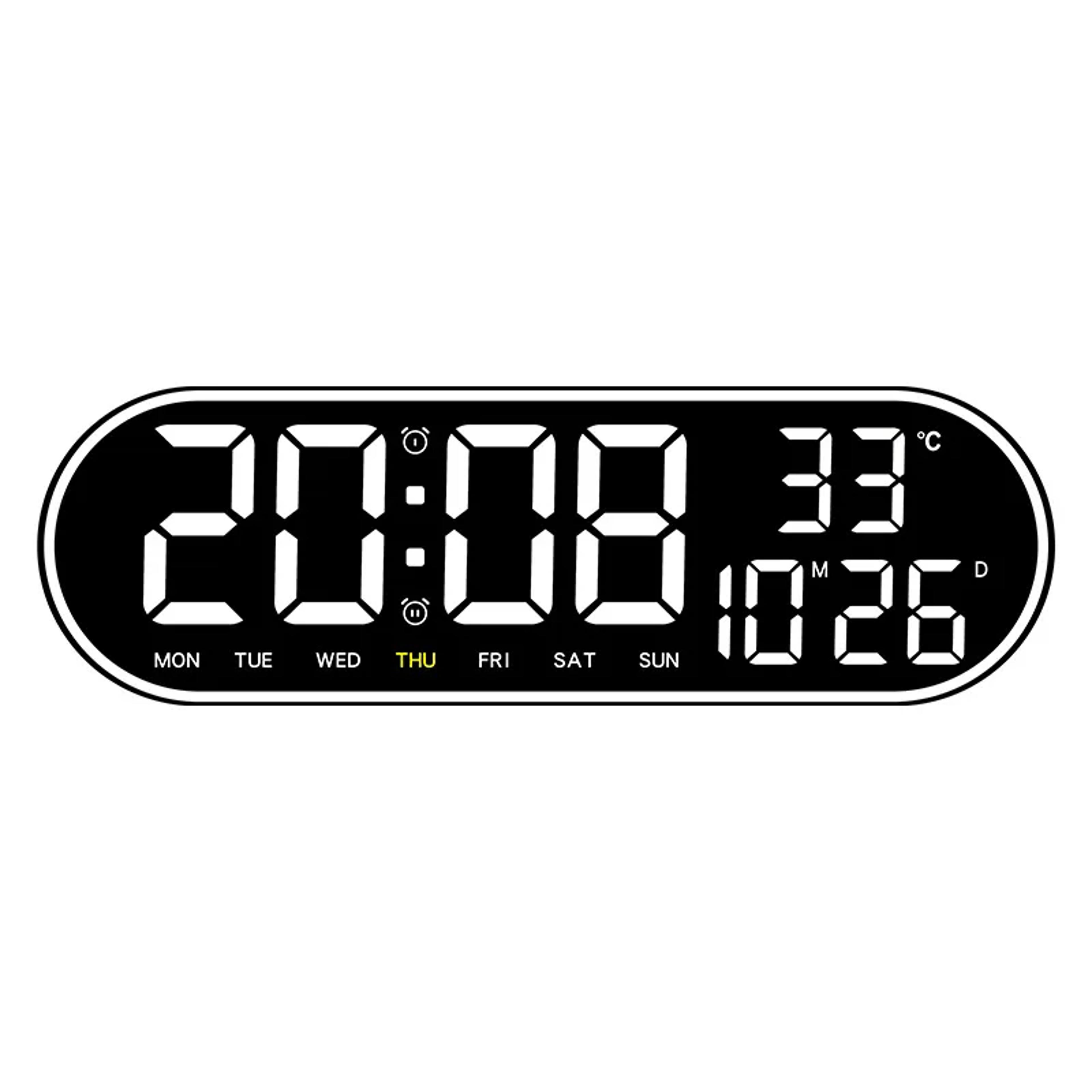 led digital wall clock with remote control large digital calendar clock with temperature date display