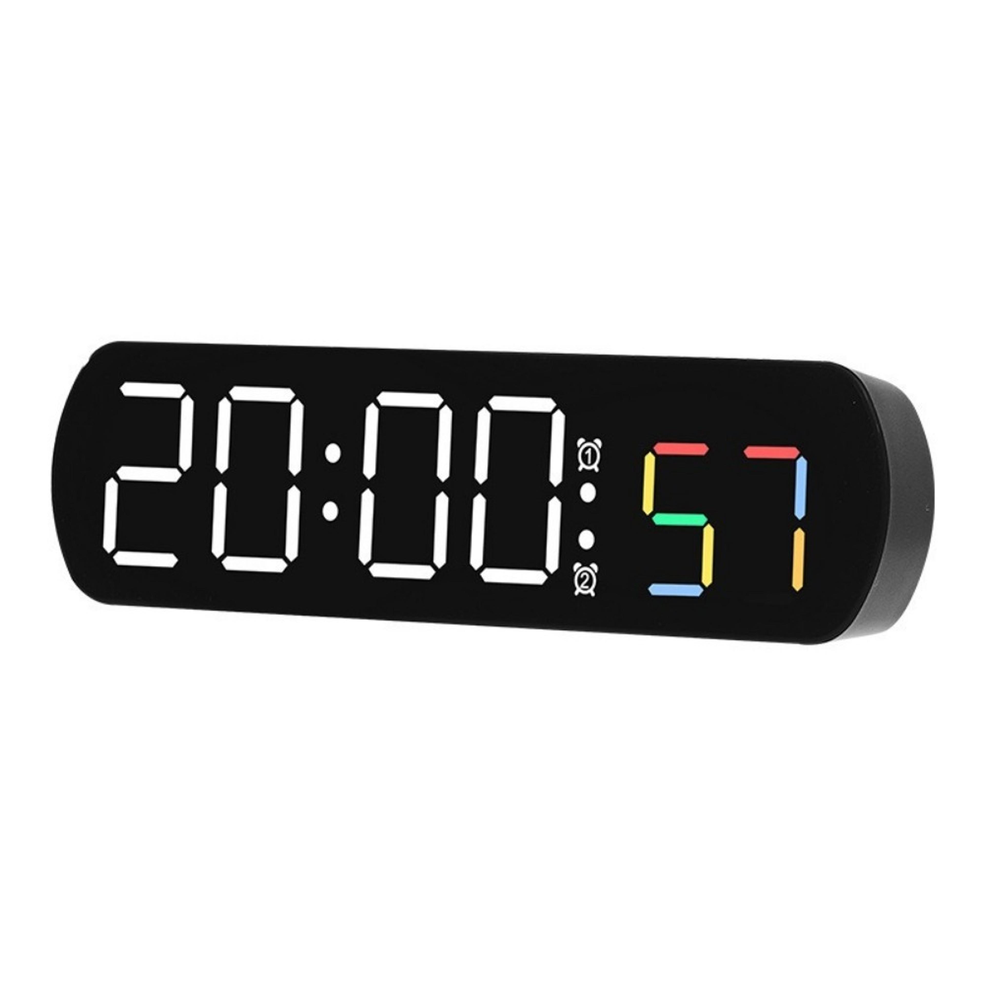 large display digital alarm clock with led screen temperature display and loud alarm