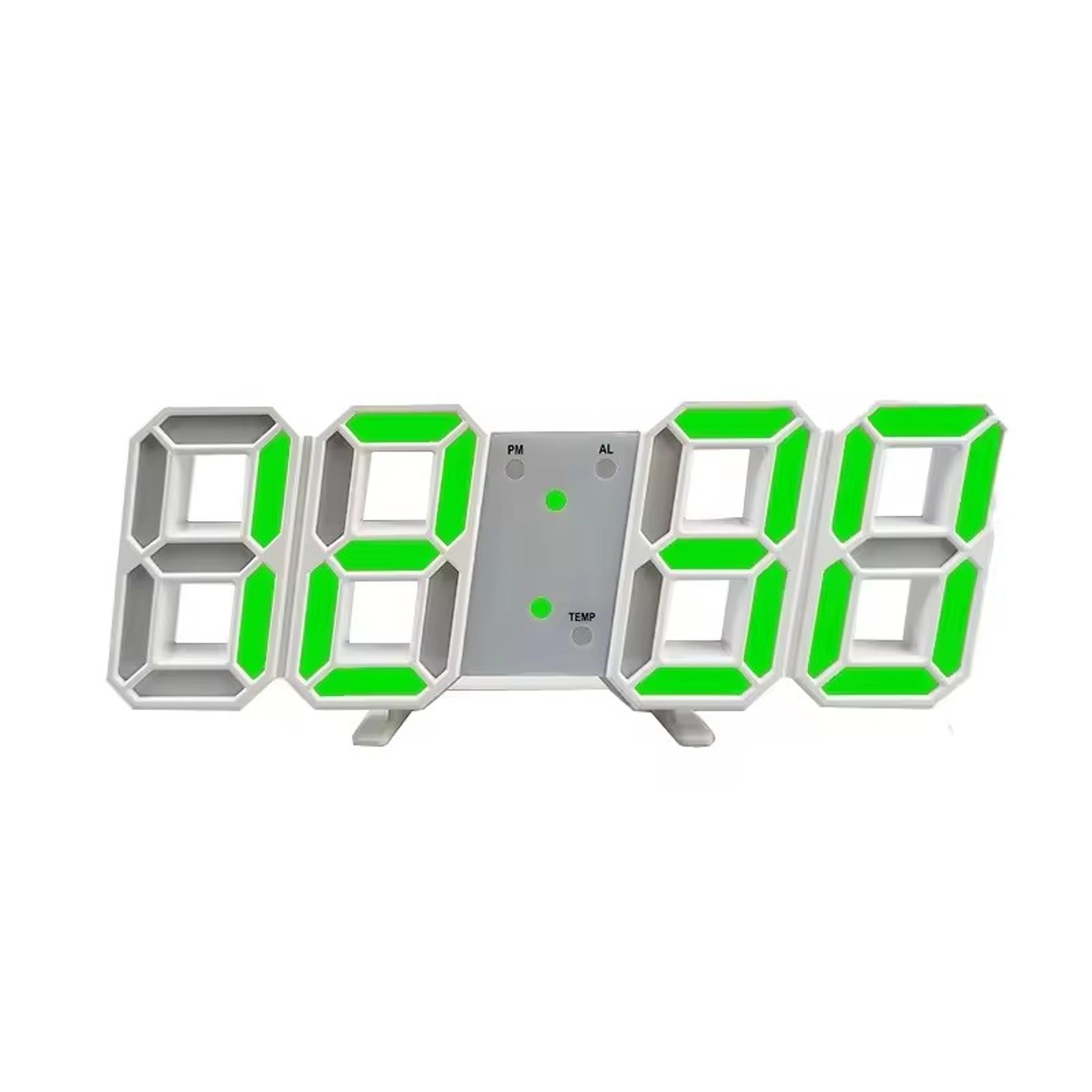 led digital alarm clock with color night light temperature display wall desk clock