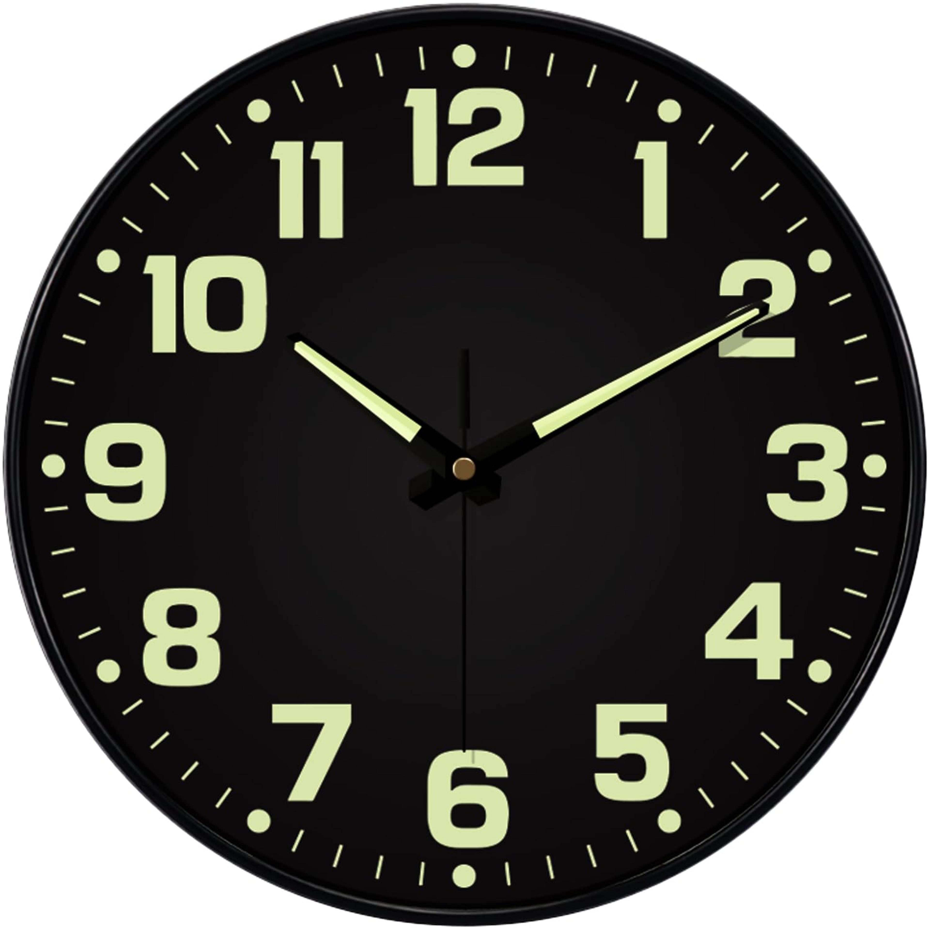 luminous wall clock light digital quartz silent wall clock for bedroom living room study
