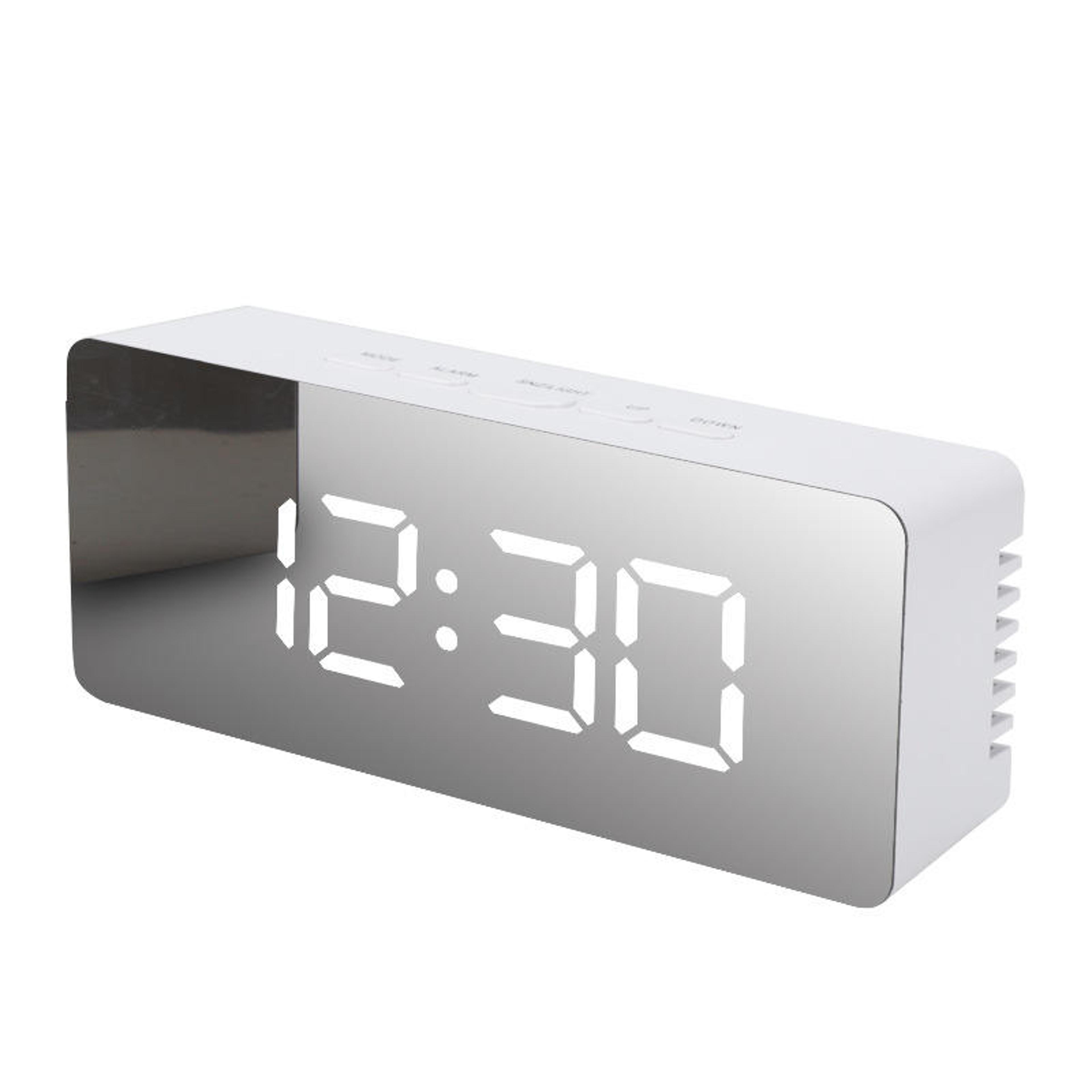 led digital alarm clock temperature display, bedroom desk clock for kids teens office