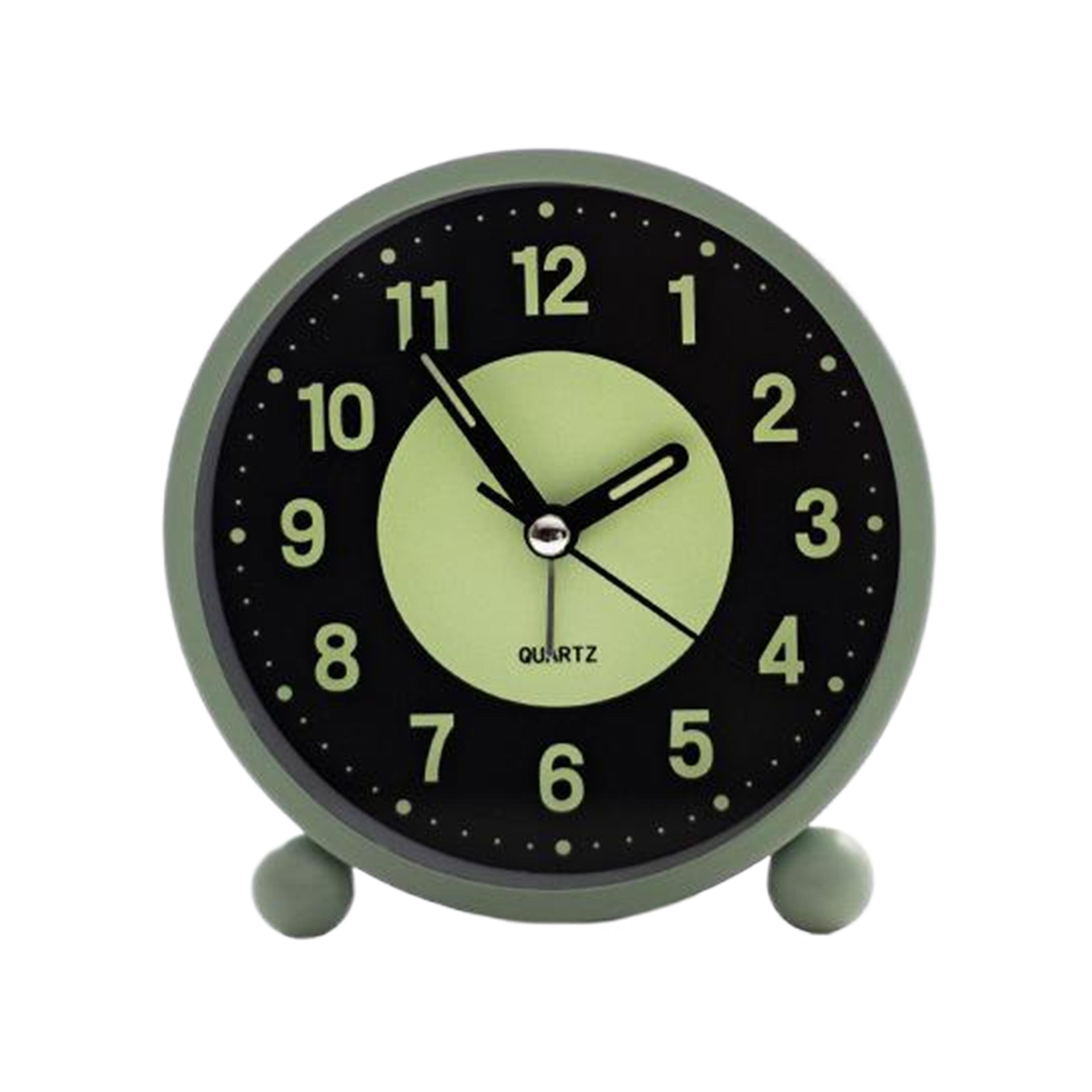 glow in the dark alarm clock silent bedroom clock battery operated non ticking bedside clock