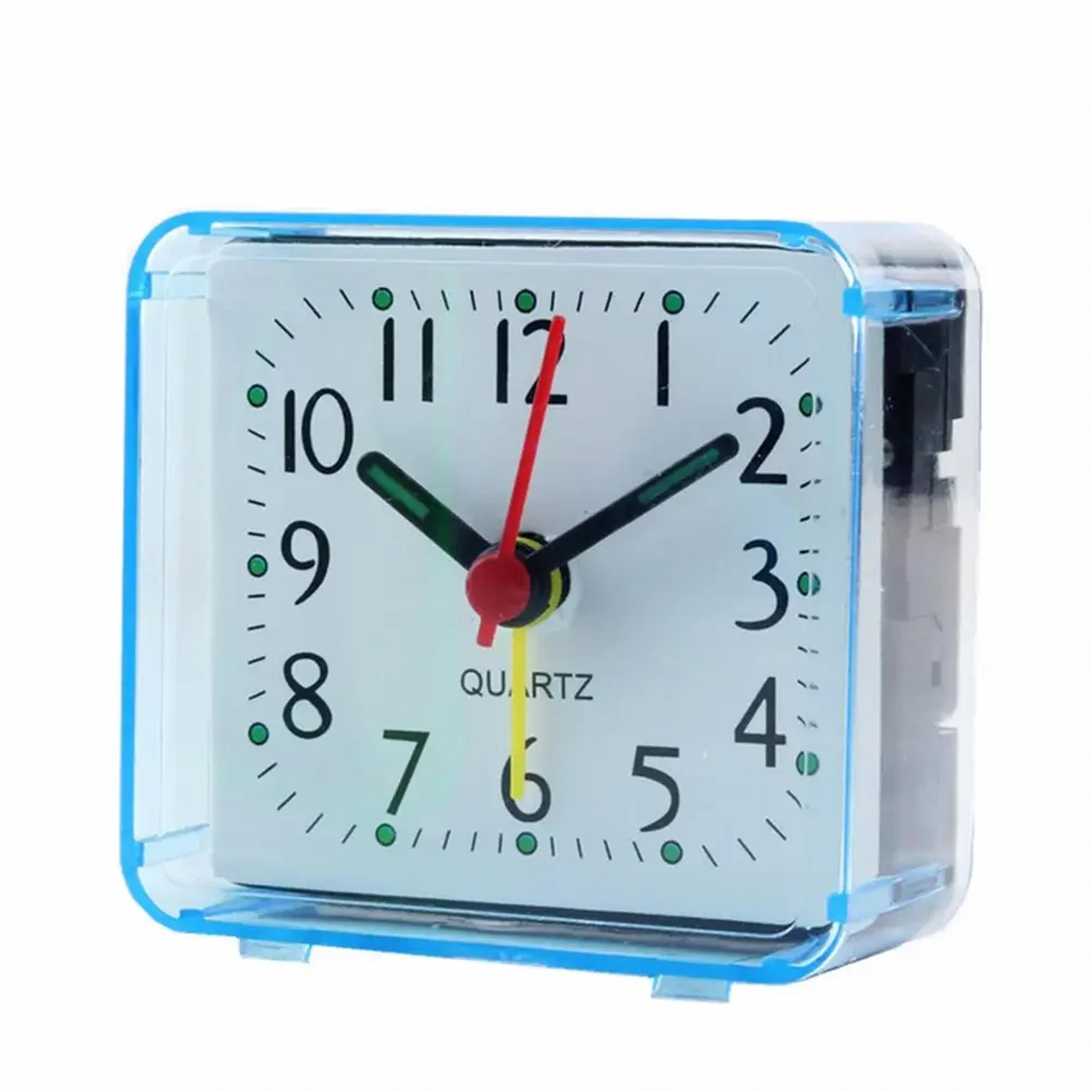 compact digital alarm clock travel desk clock with lcd display for bedroom office and bedside