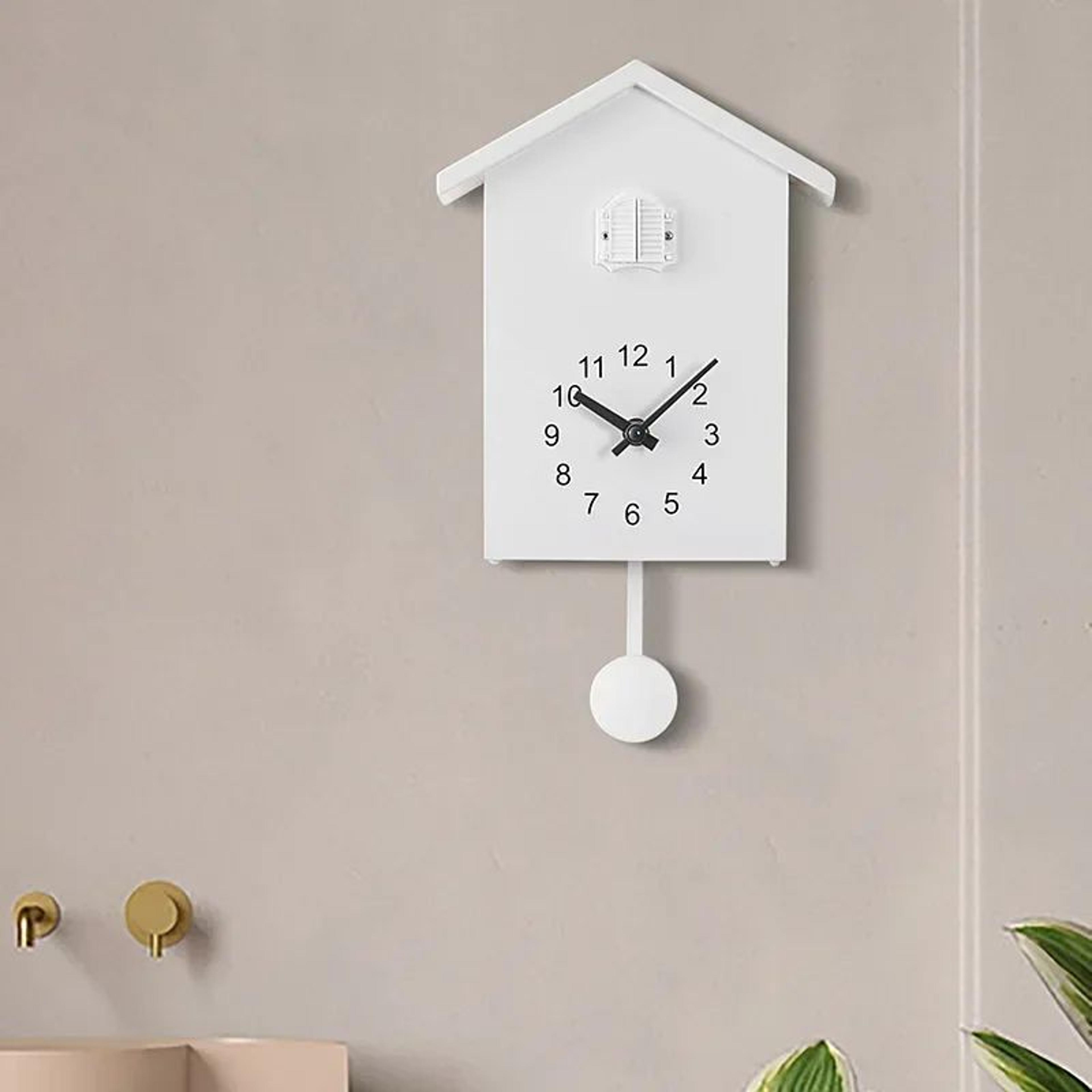 nordic wall clock with bird ornament modern pendulum decorative wall clock for living room bedroom decor