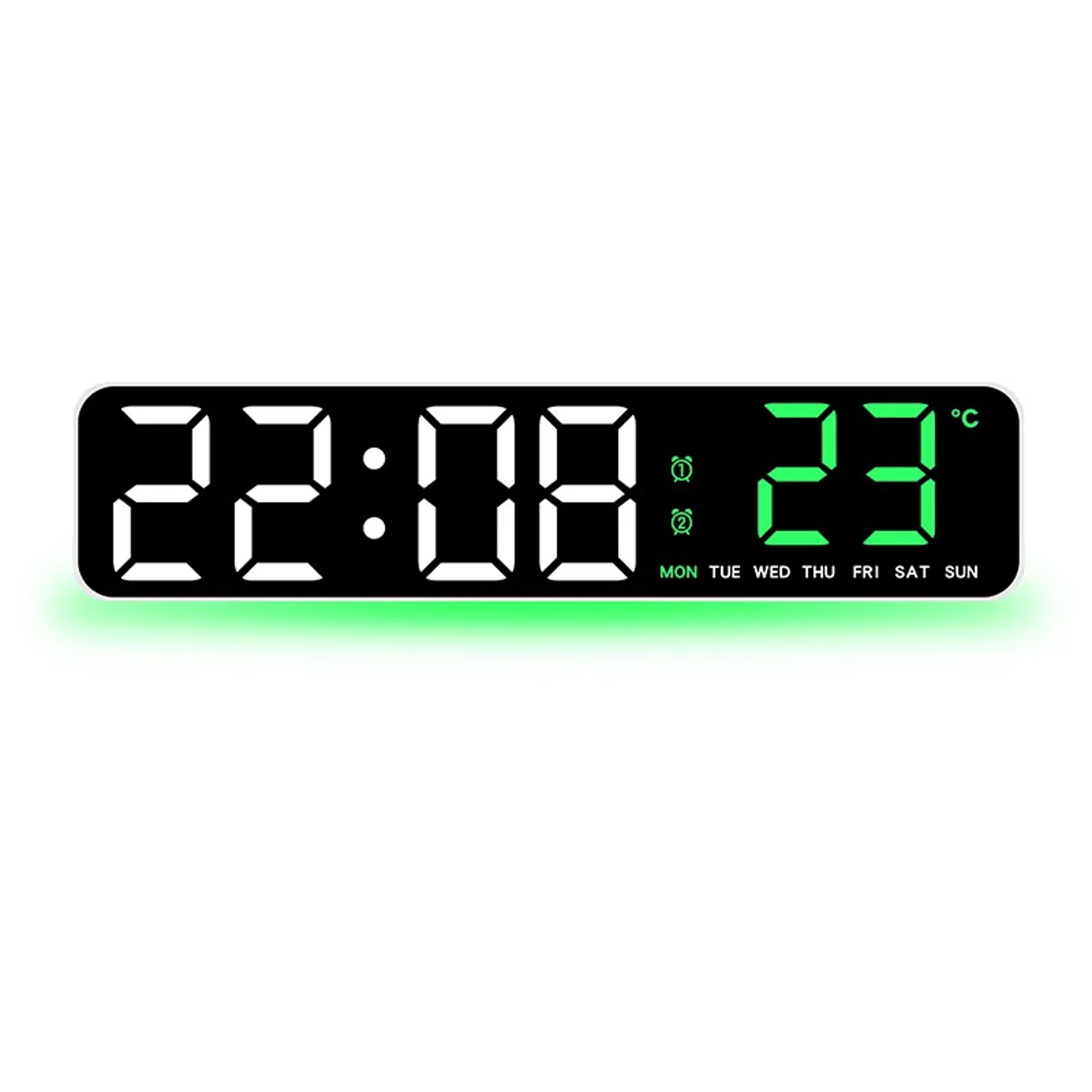 voice control digital alarm clock led smart desk clock with temperature date display