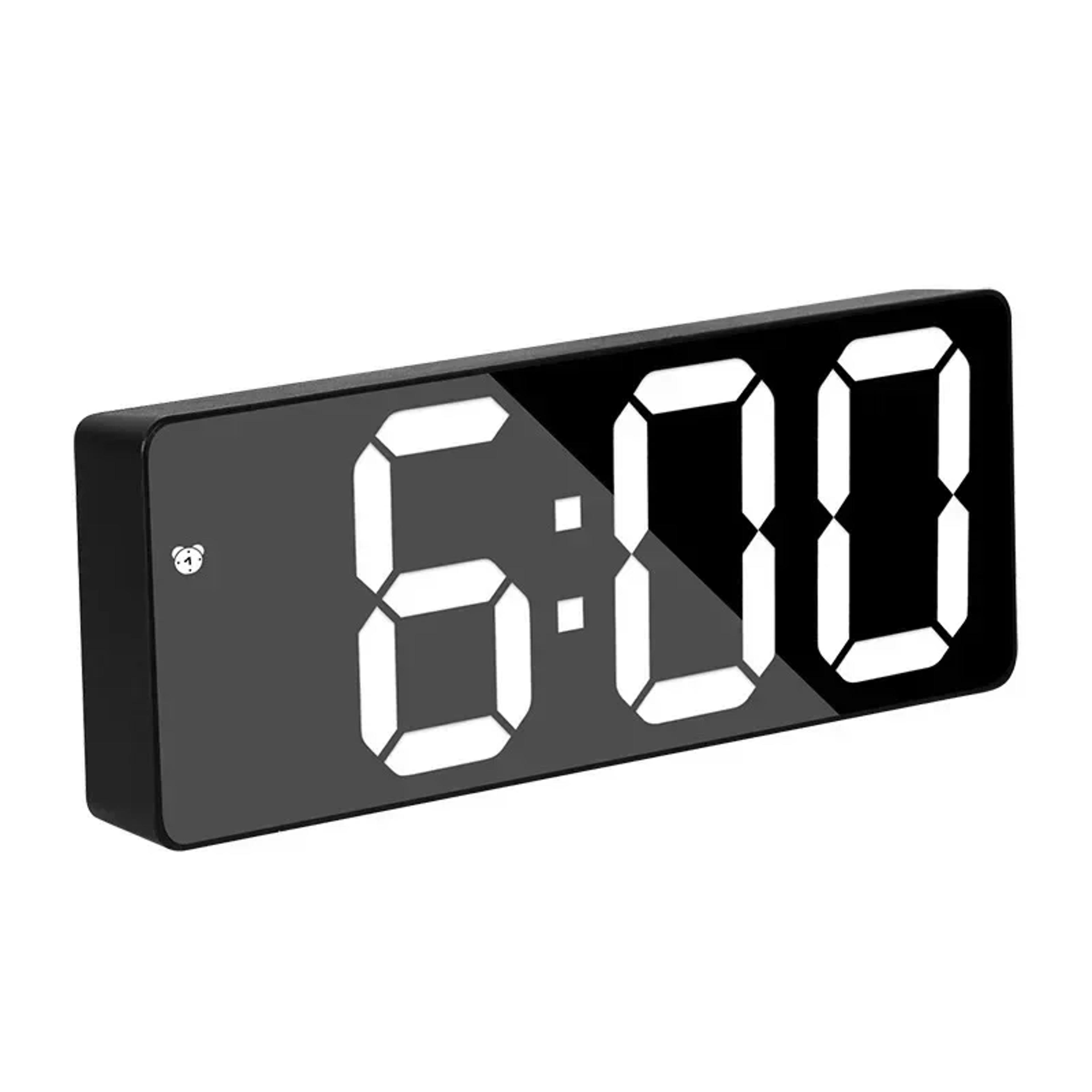 voice control digital wall clock with temperature display alarm snooze night mode