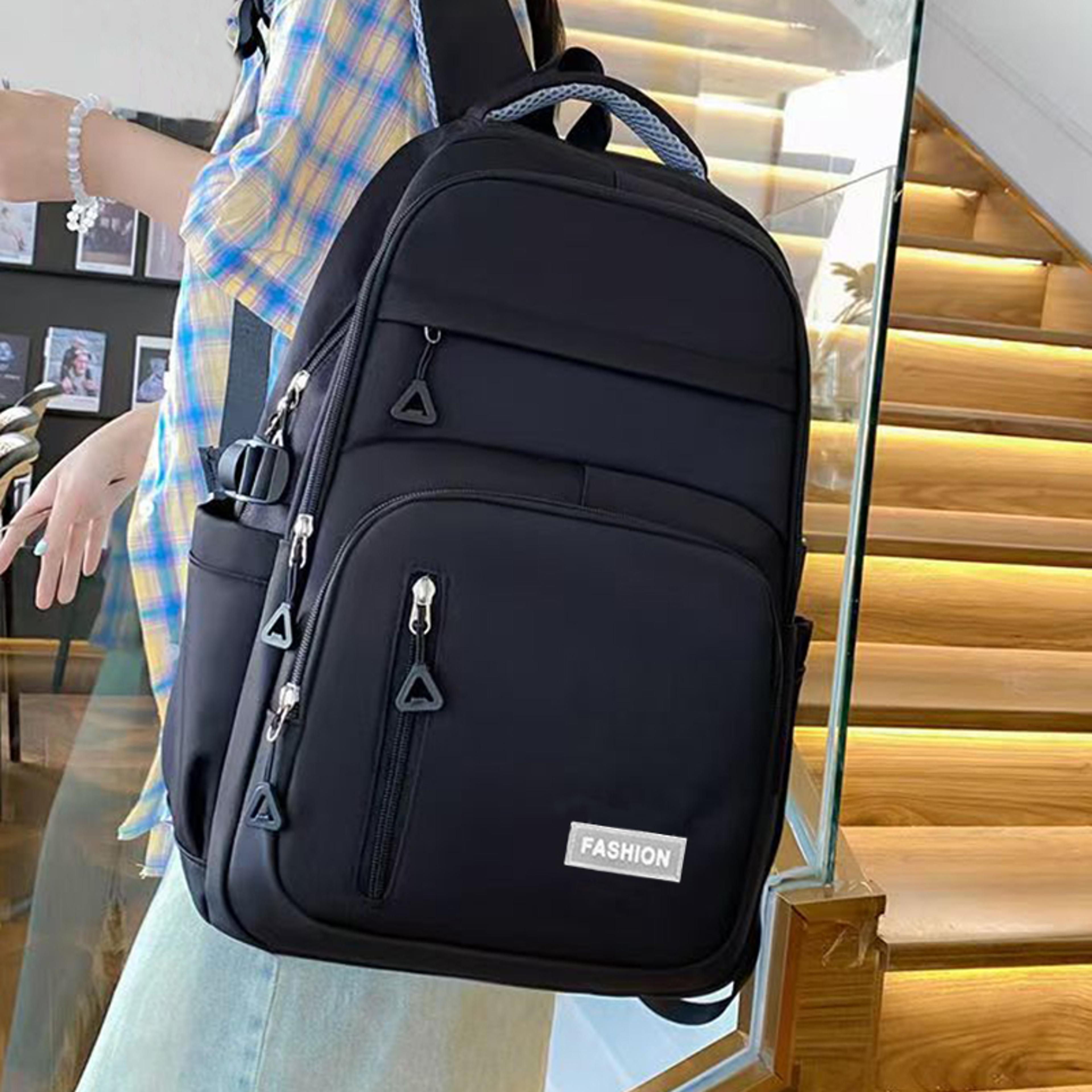 minimalist student backpack lightweight travel backpack with multi pocket zipper storage for school and daily use