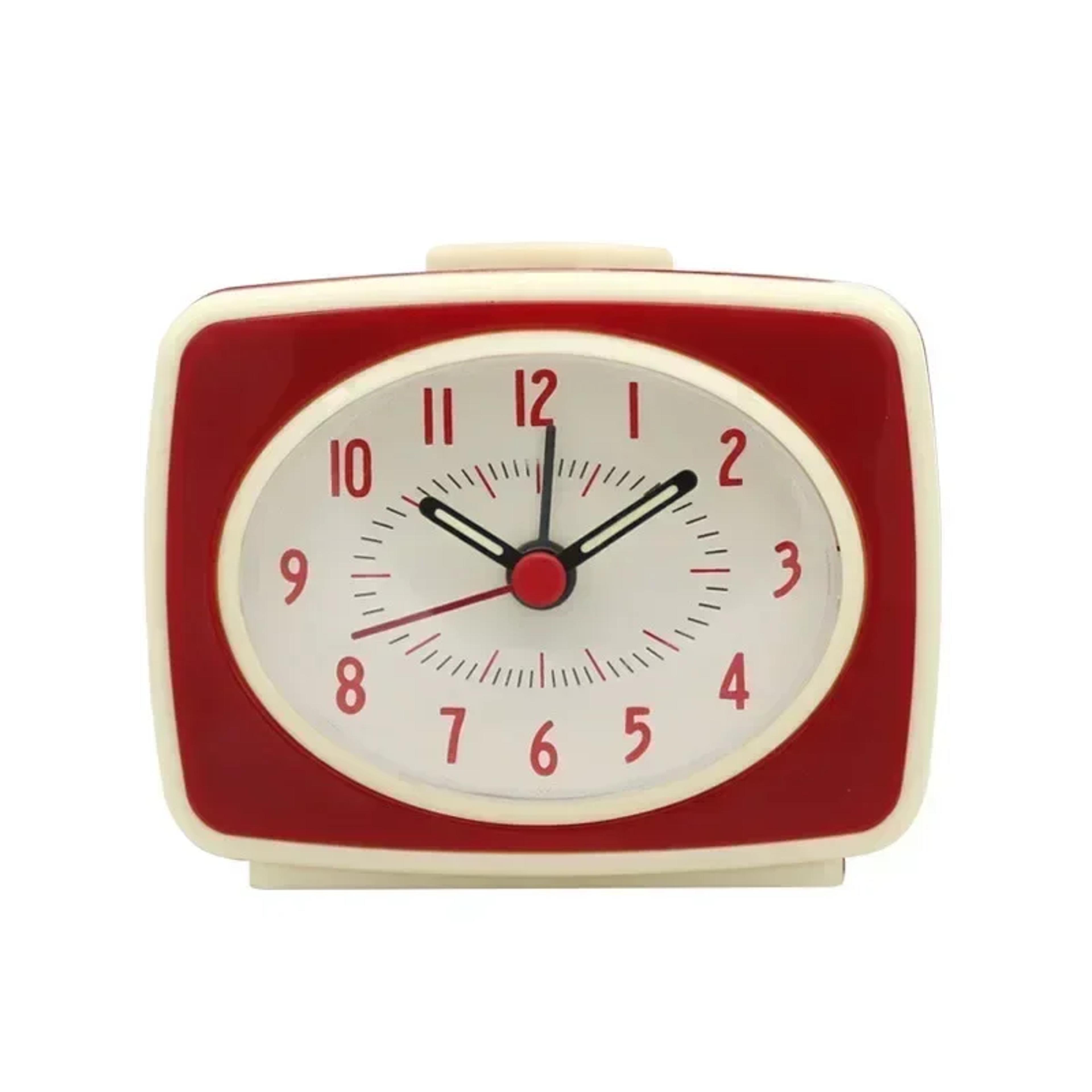 vintage alarm clock retro desk clock battery powered analog bedside clock with fluorescent hands