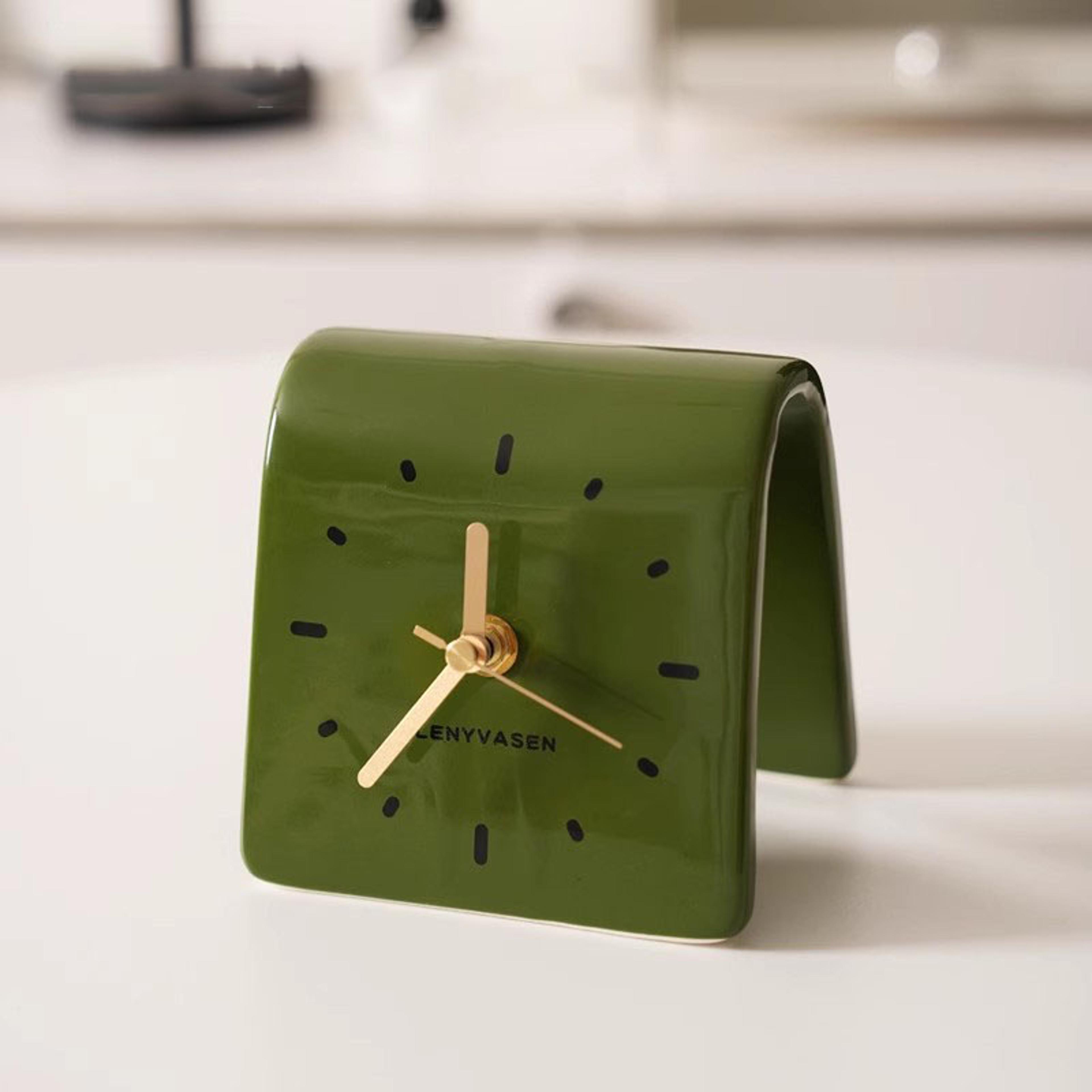 modern ceramic desk clock silent table clock for bedroom living room office home decor