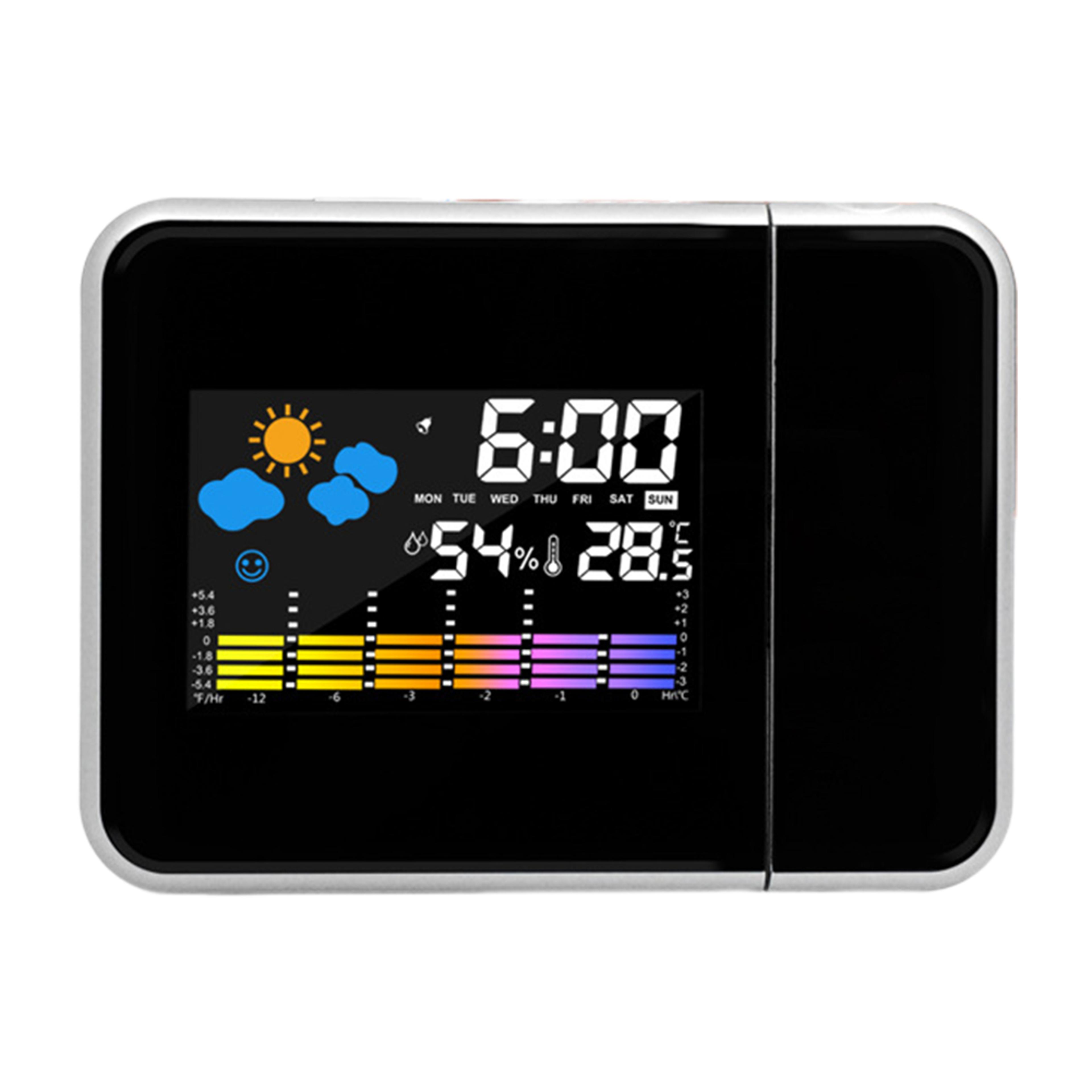 projection clock digital led alarm clock with thermometer hygrometer and night backlight