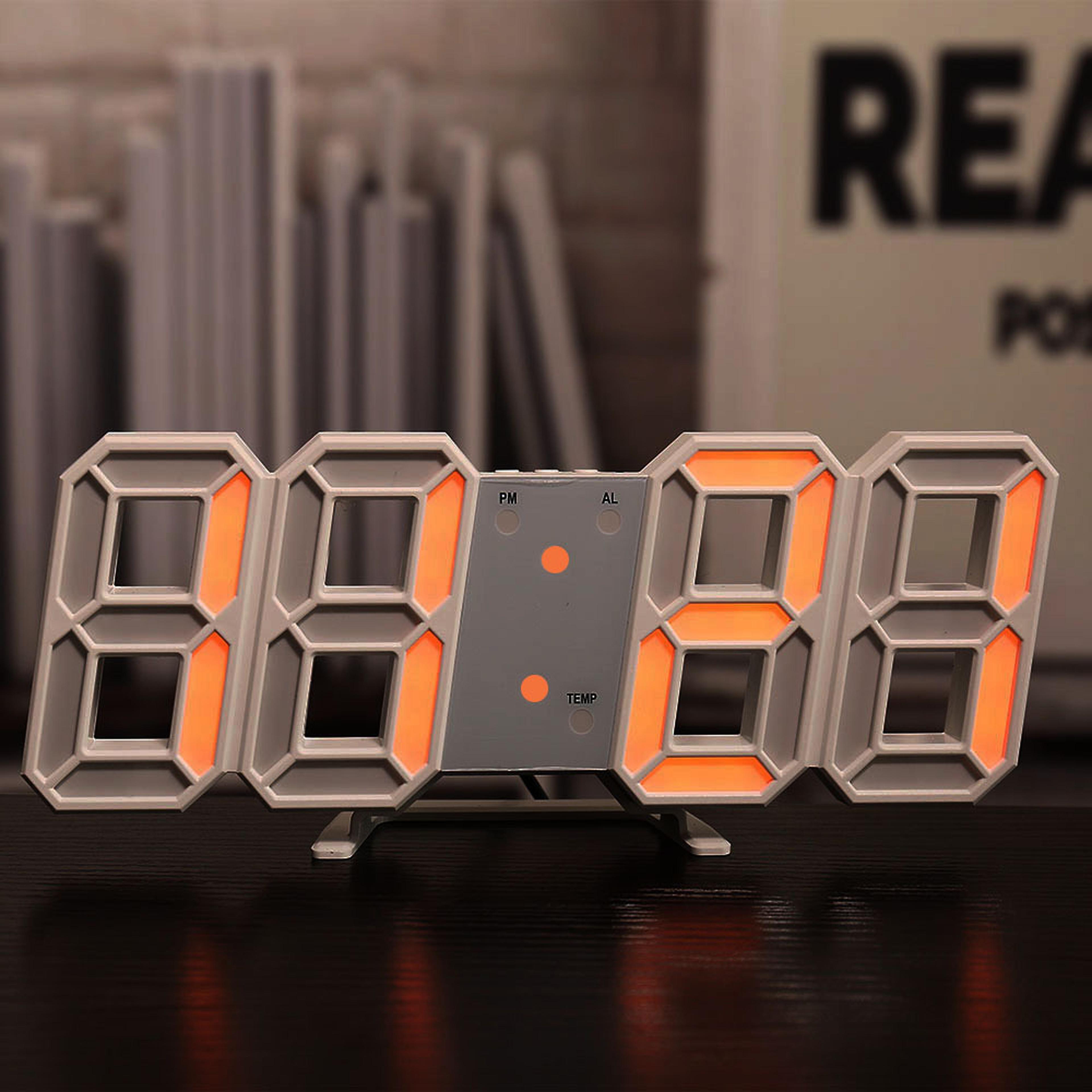 led digital wall clock colorful modern time display for home office kitchen 12 24 hour display
