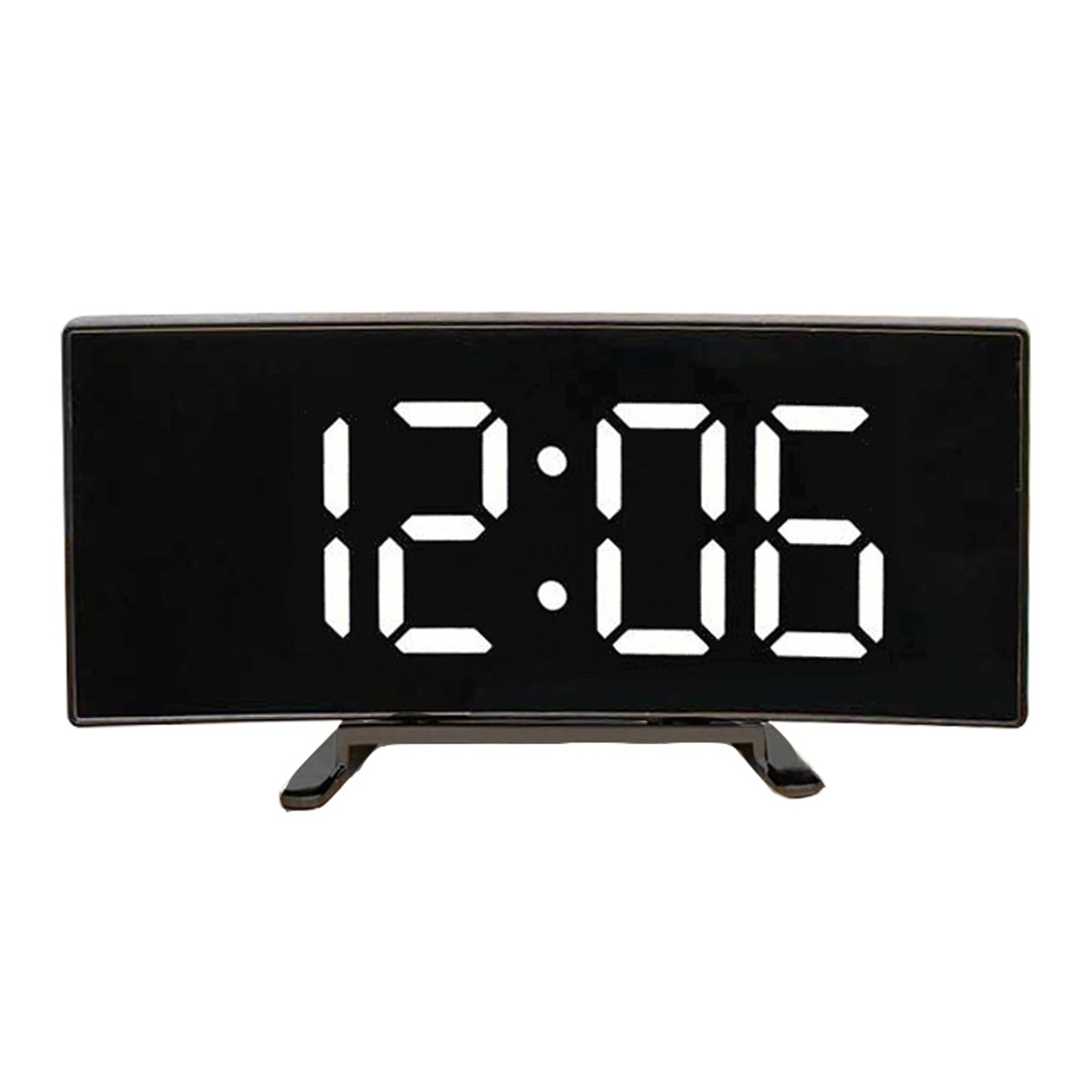 large screen led digital alarm clock, easy read bedroom clock, battery powered electronic clock