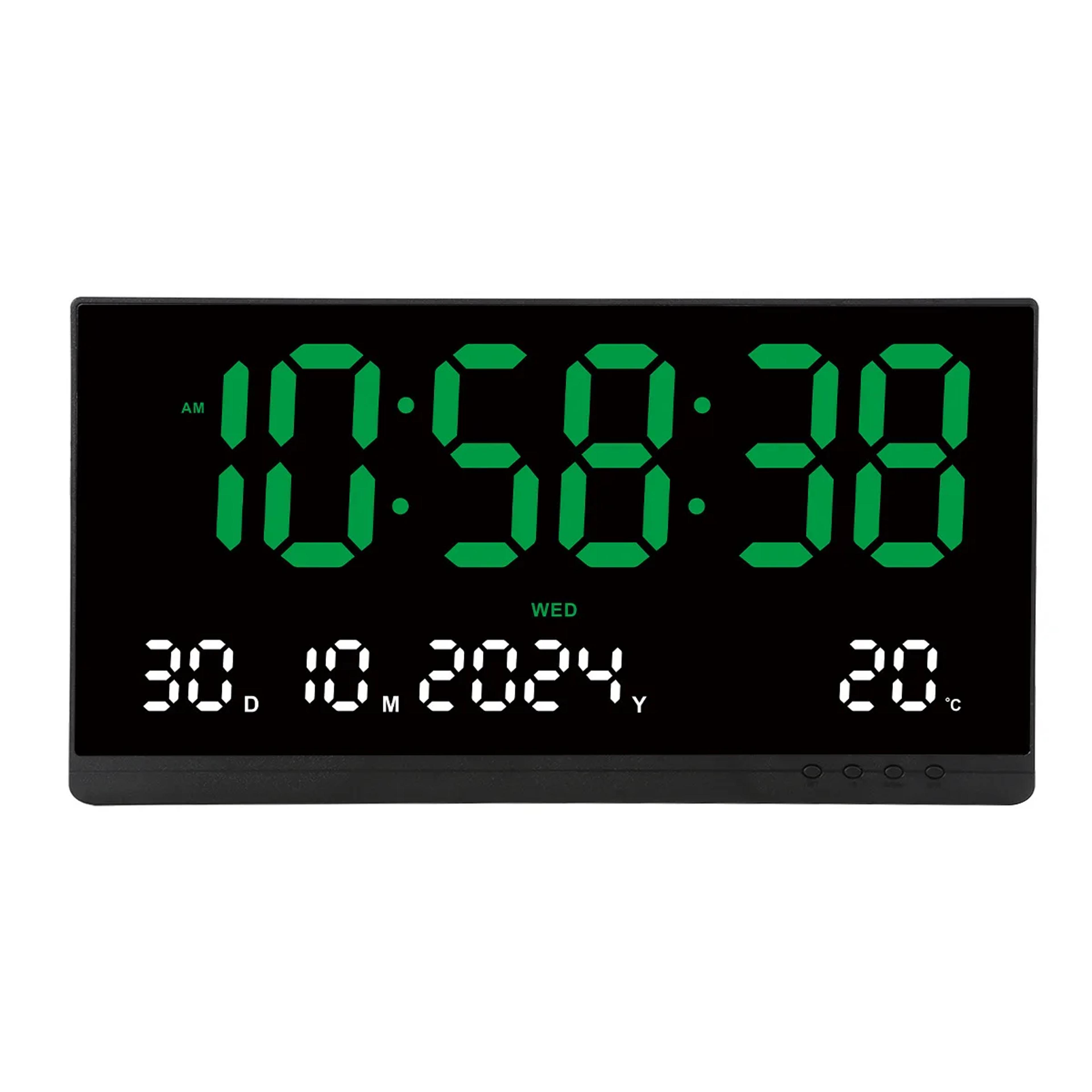 digital wall clock large led clock usb powered calendar display