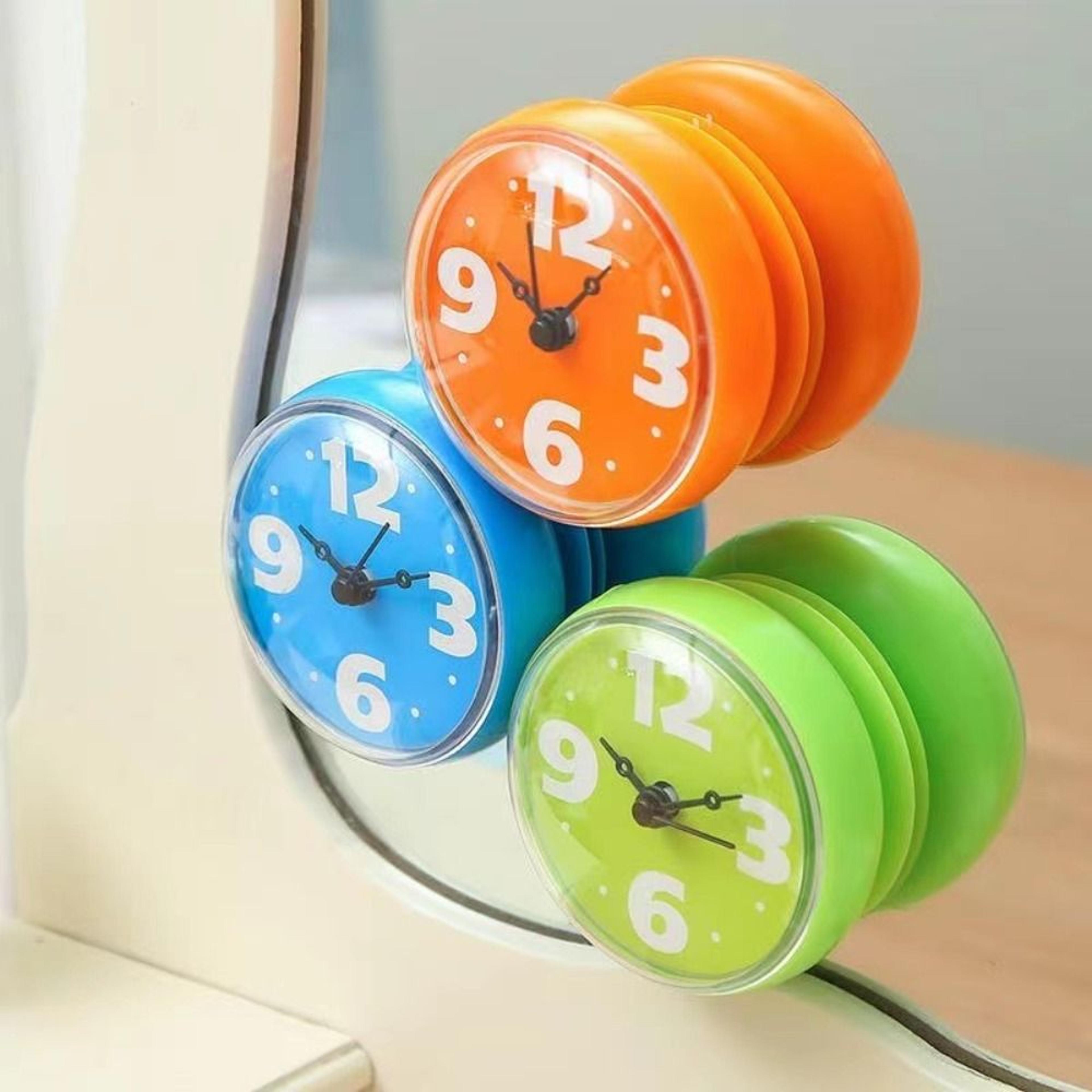 shower clock, bathroom wall clock, suction cup anti fog alarm clock