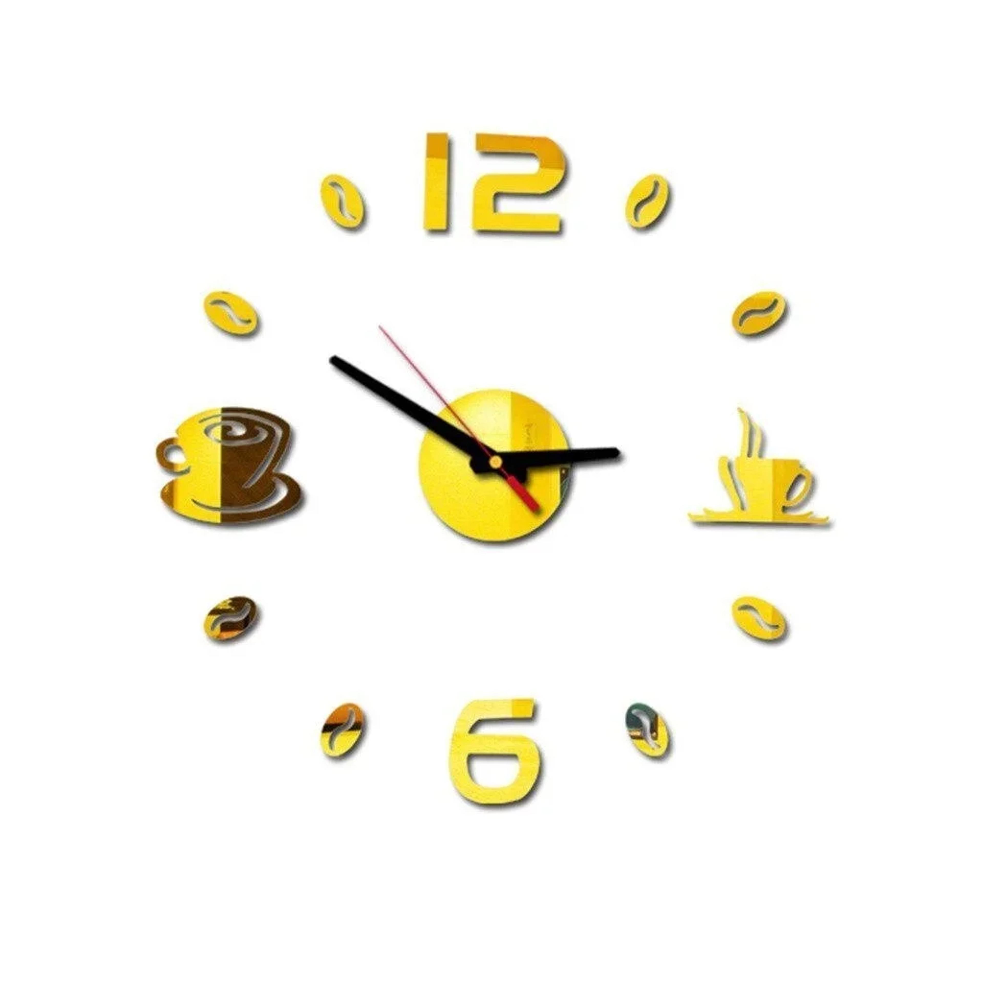 diy digital wall clock modern home decor large wall clock sticker for kitchen living room