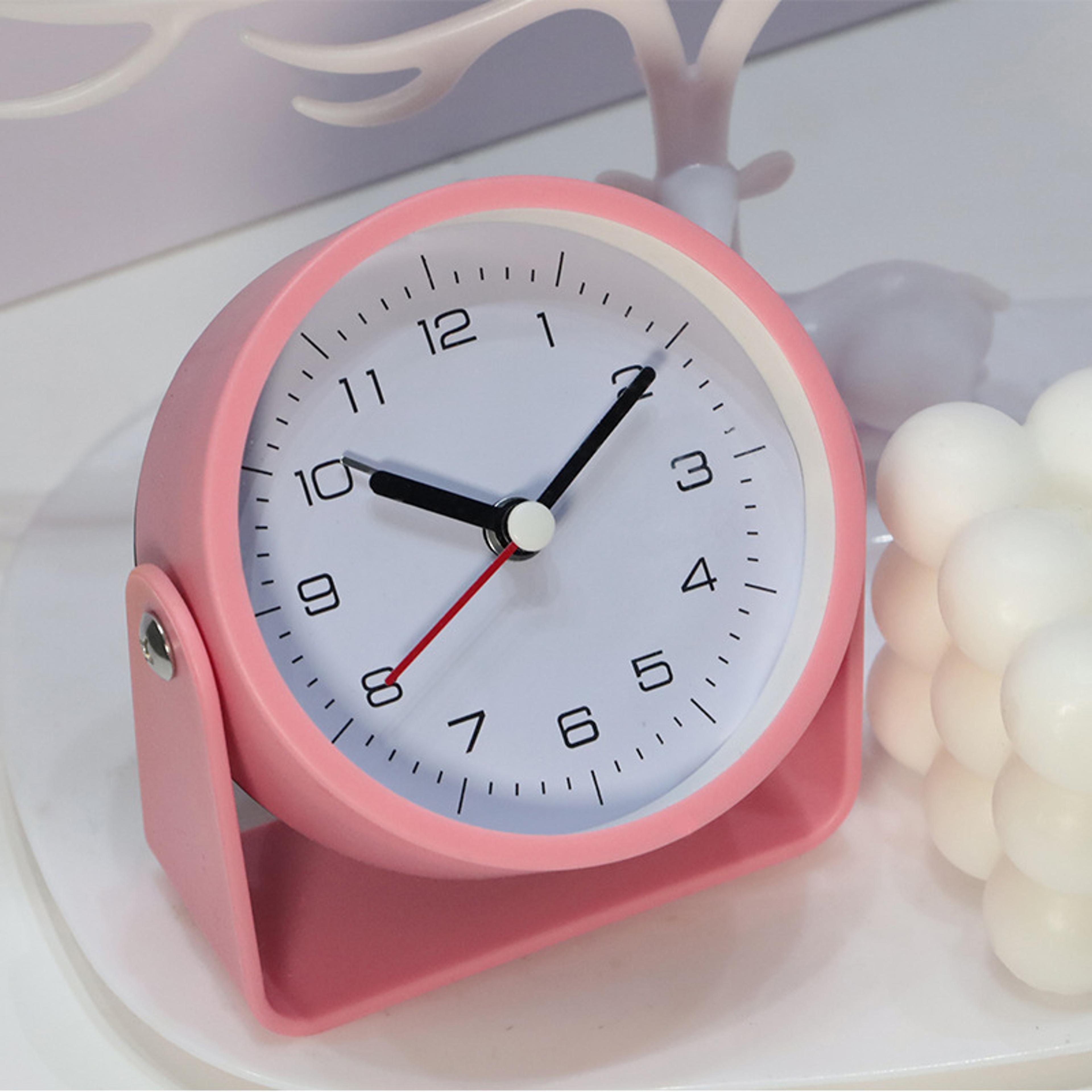 silent alarm clock mini desk clock minimalist quartz bedside clock for bedroom office study