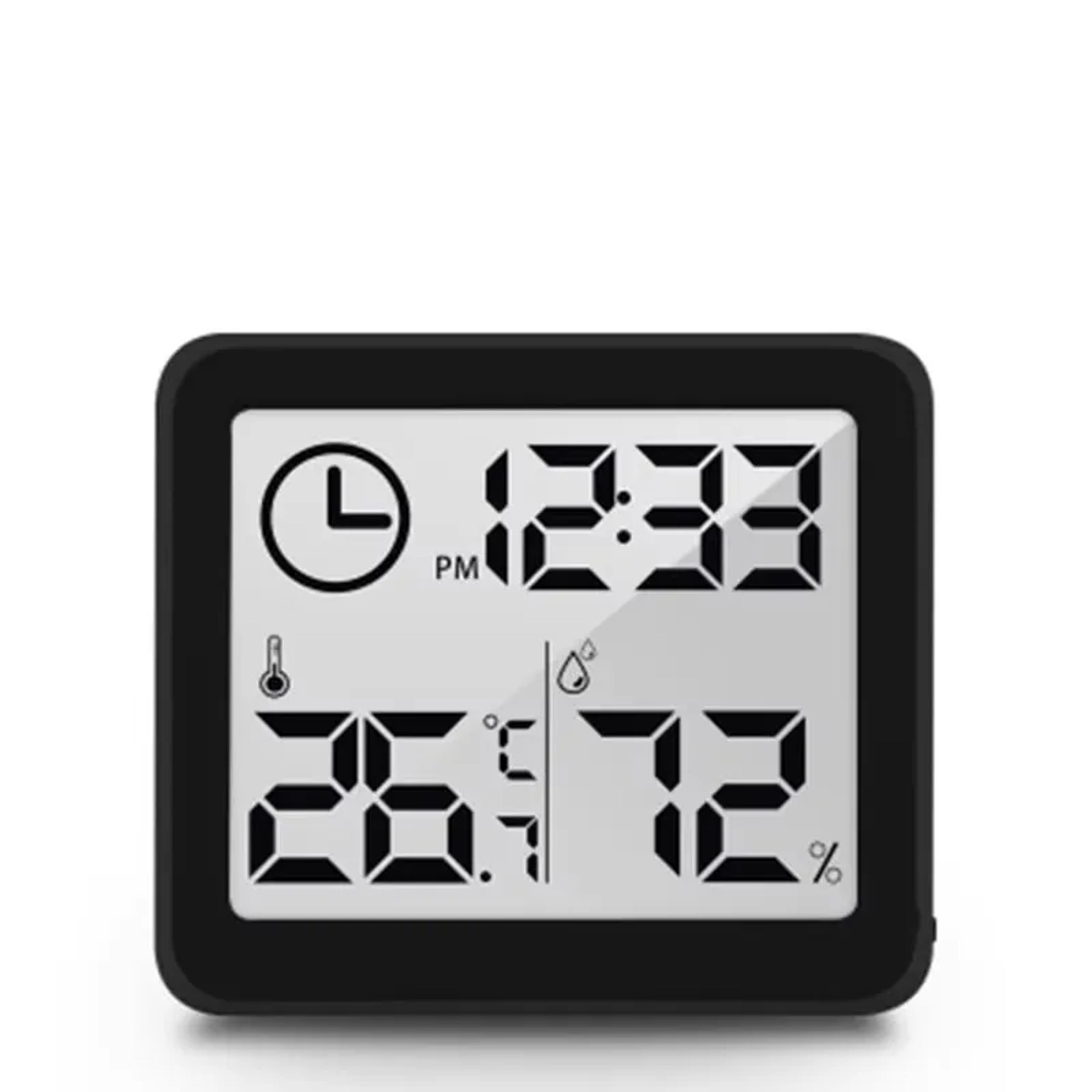 digital wall clock large display battery operated desk clock with temperature humidity for home office