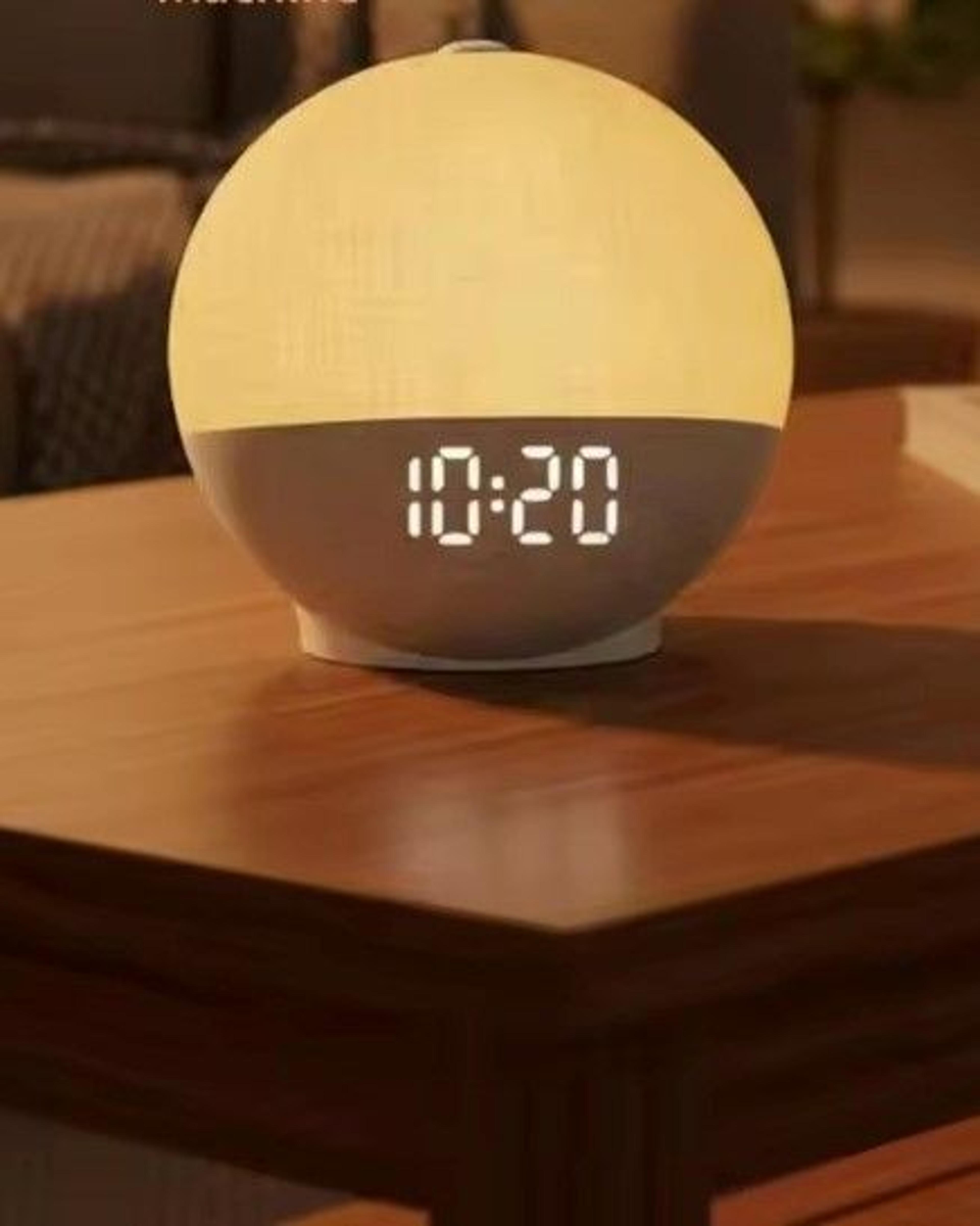 sunrise alarm clock with wake up light, white noise machine and bluetooth speaker