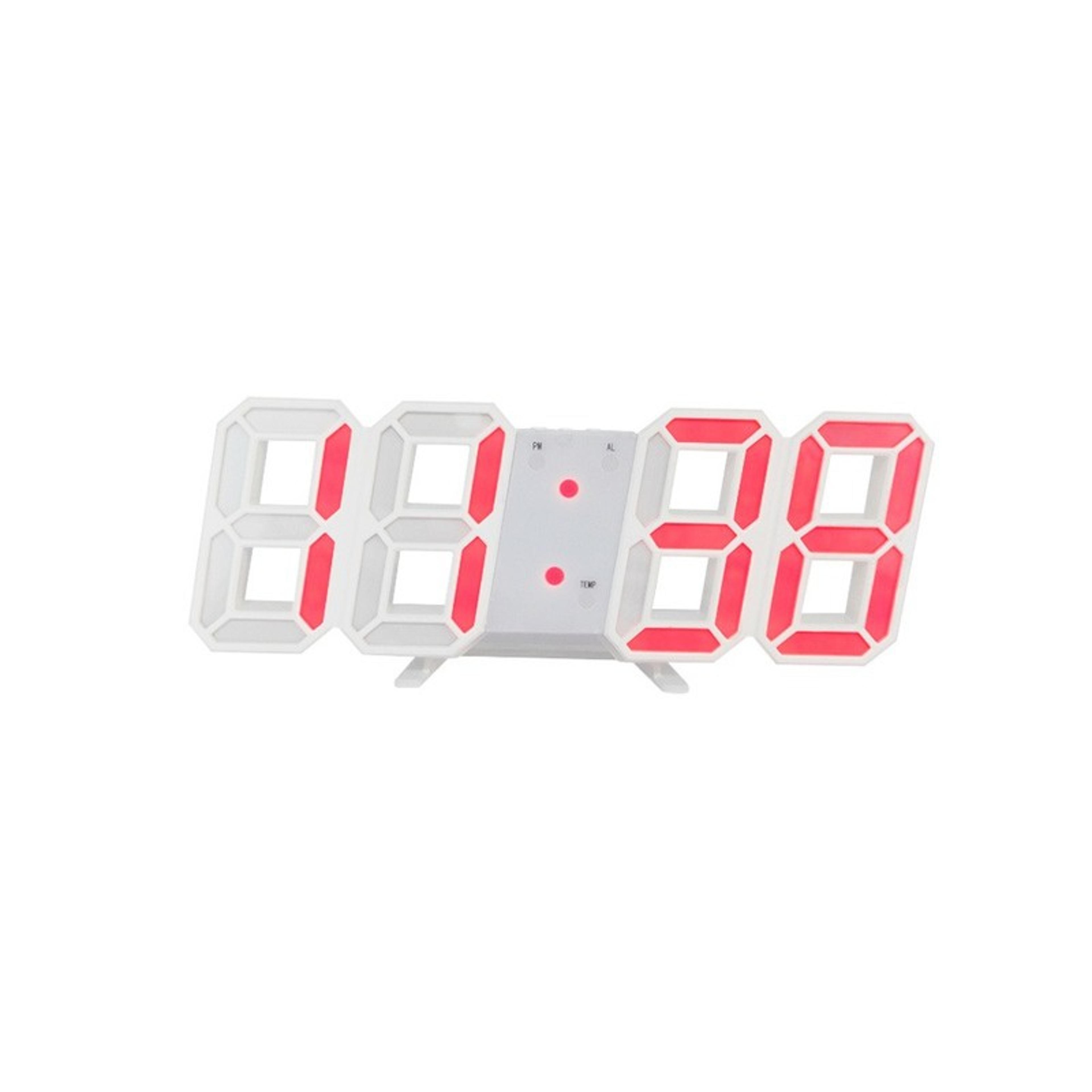 led digital alarm clock with temperature display, modern wall and desk clock for home and office
