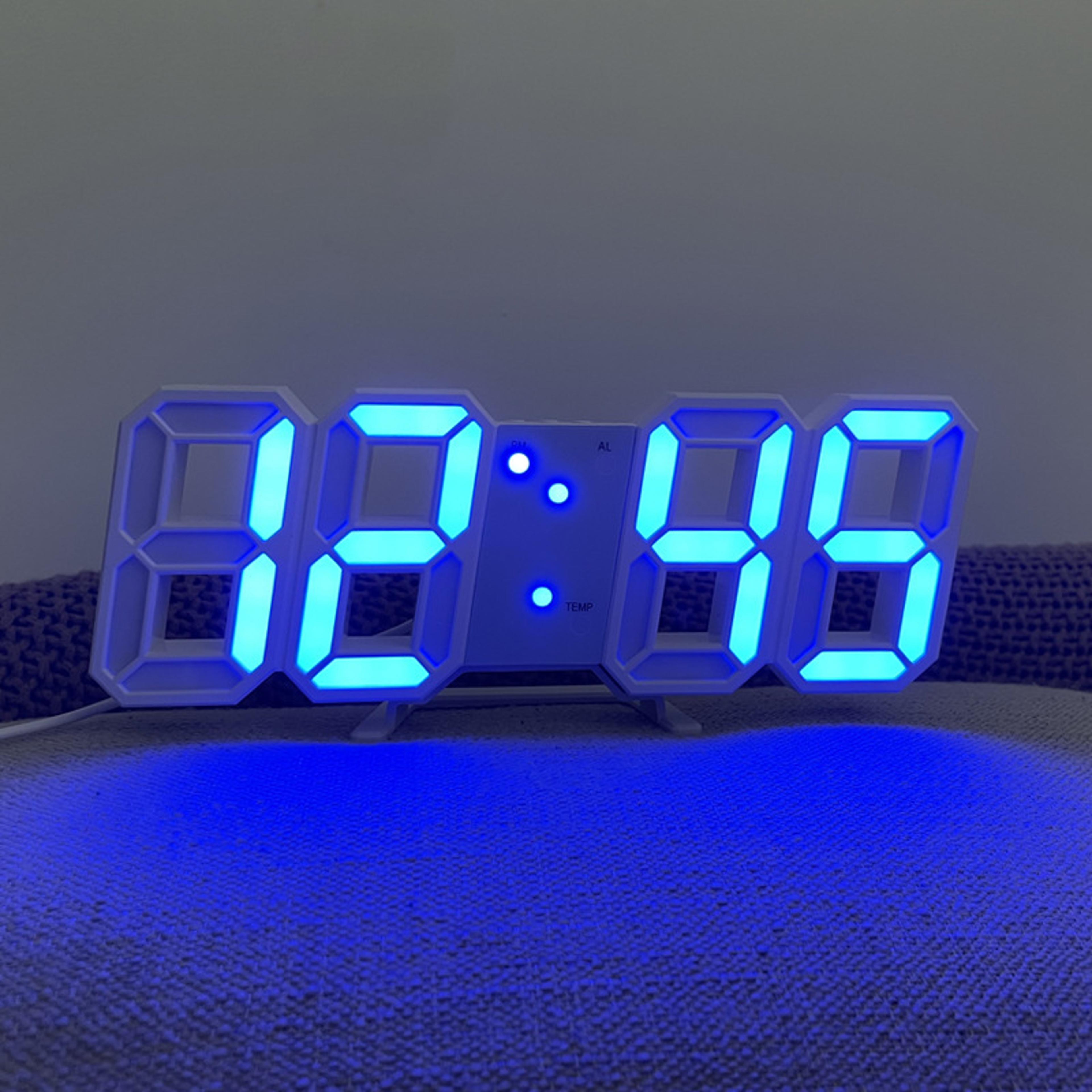 led wall clock digital alarm clock modern decorative desktop and wall mounted clock for living room
