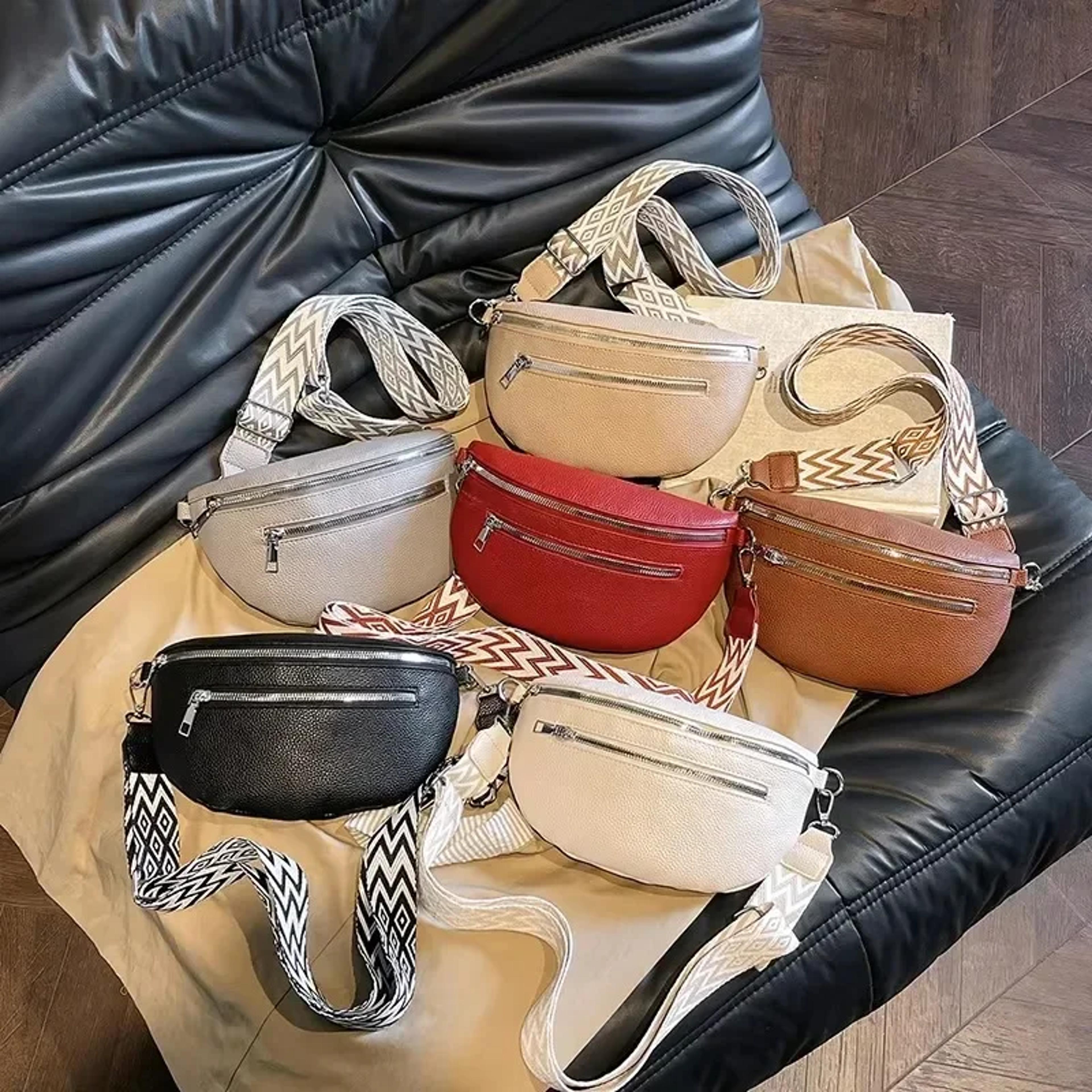 soft pu crossbody waist bag for women casual commuter chest pack