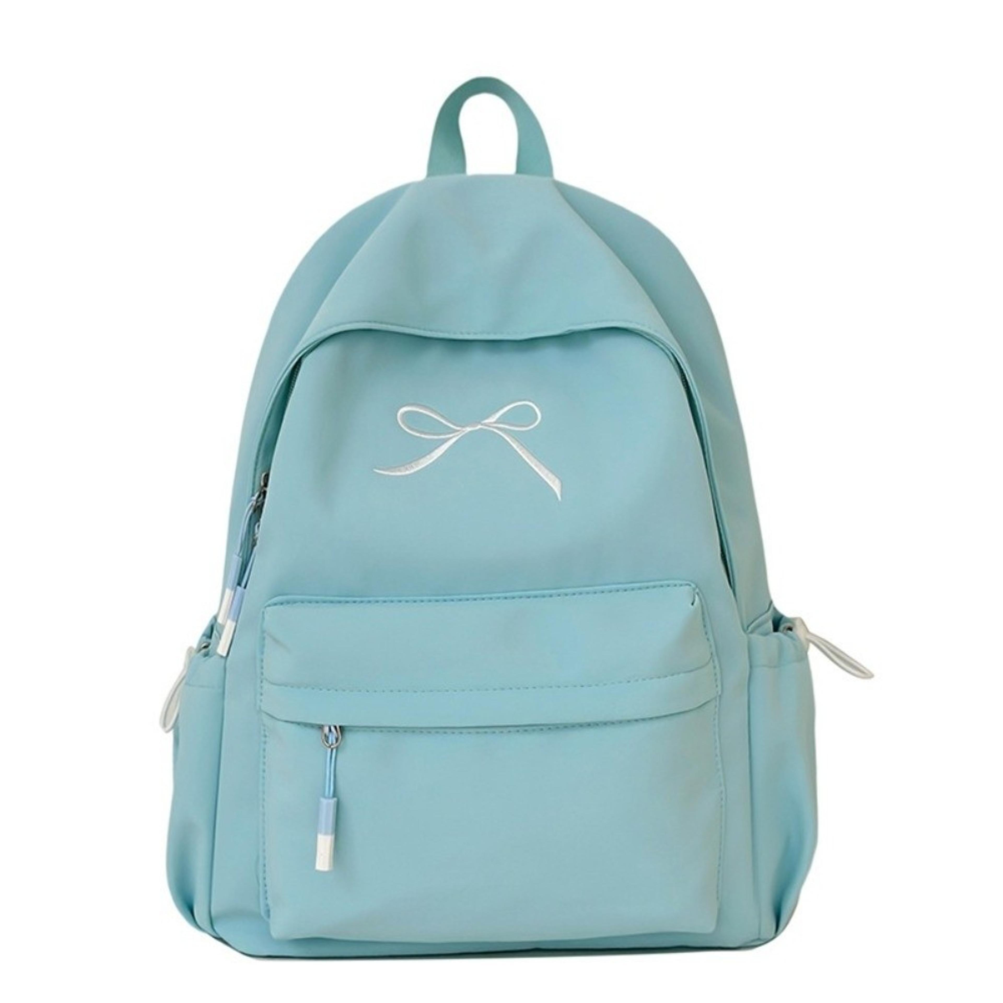 embroidered bow girls backpack lightweight school backpack large capacity rucksack