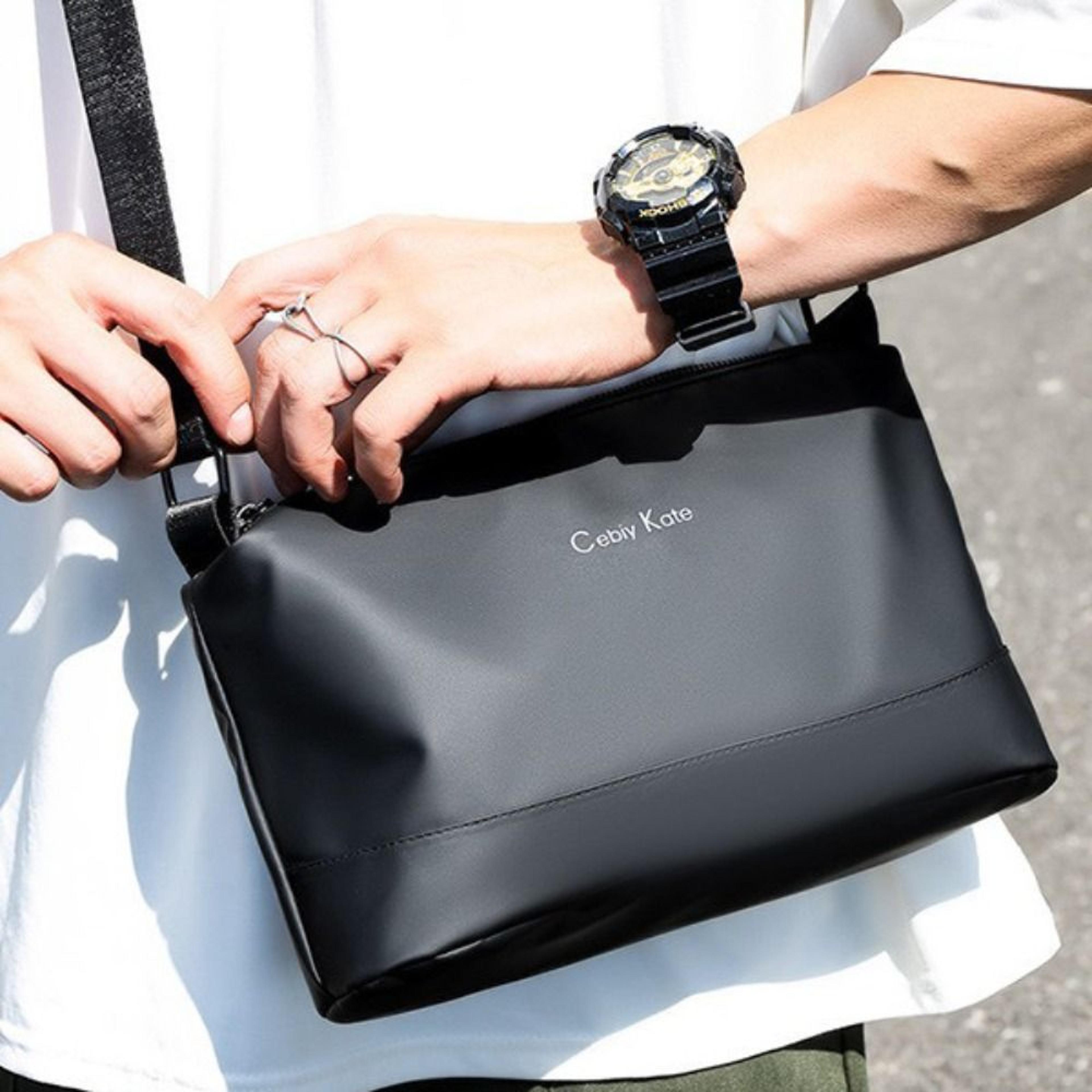 men's waterproof messenger bag large capacity crossbody shoulder bag for daily travel