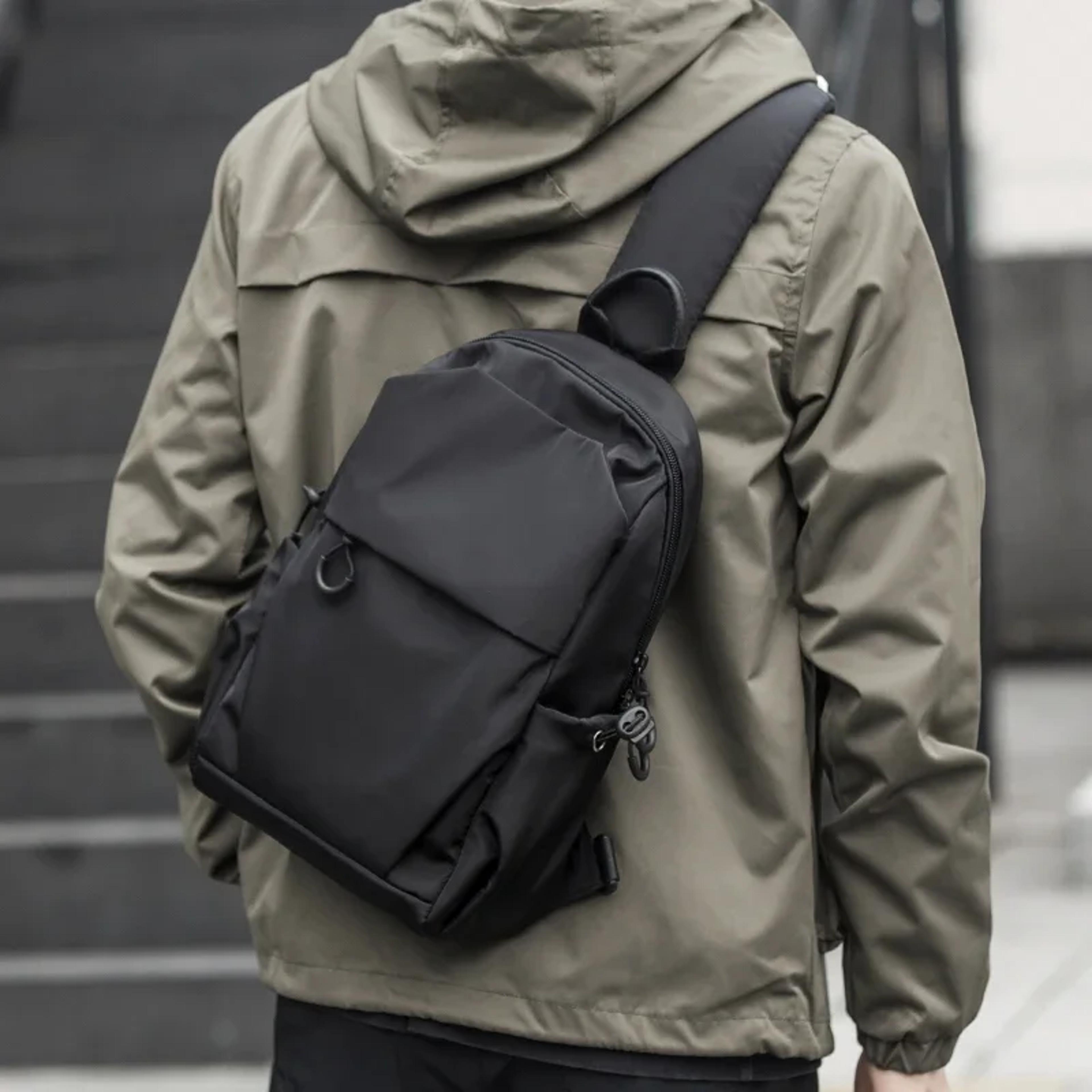 men anti theft crossbody chest bag casual shoulder sling bag for travel outdoor daily use