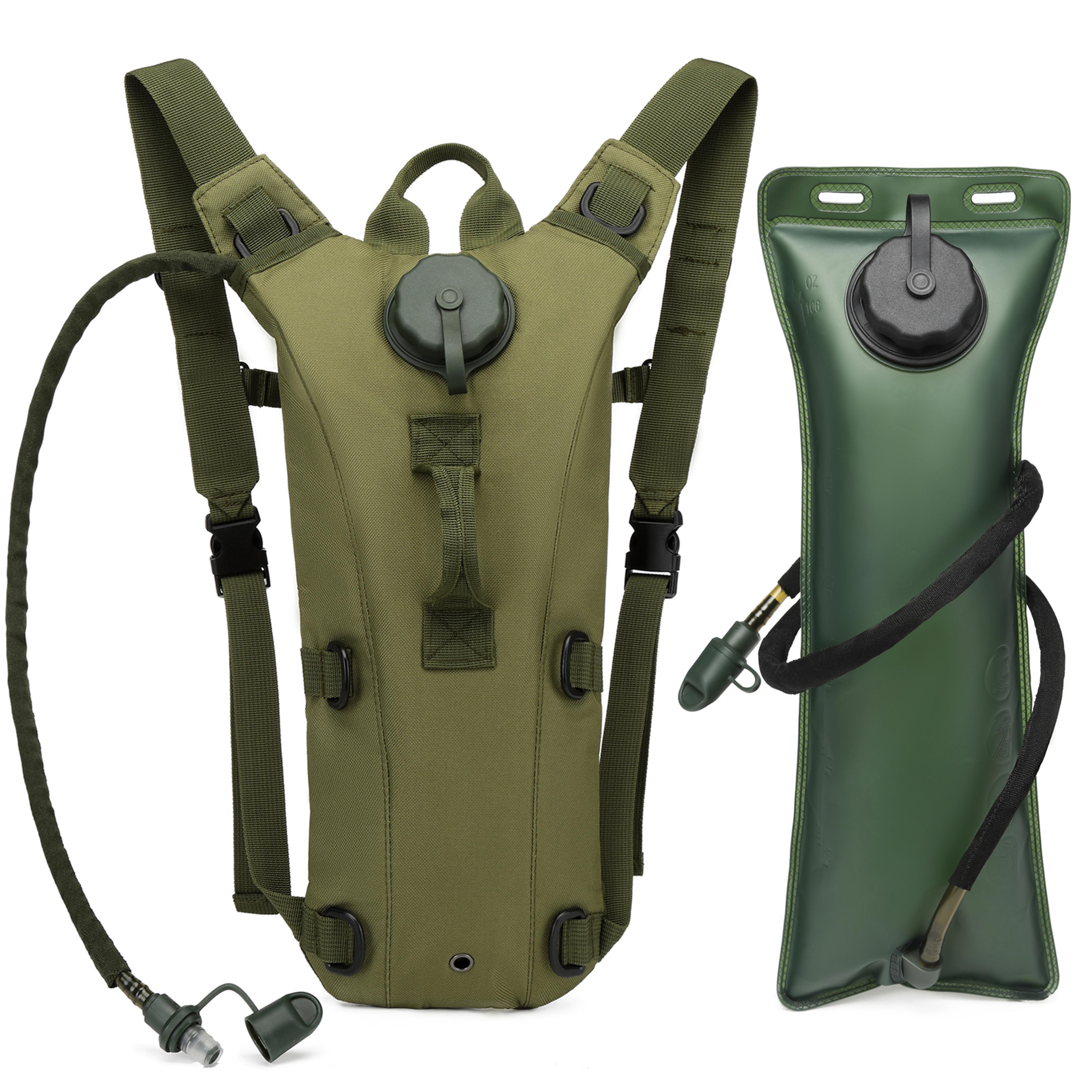 tactical hydration backpack with water bladder for hiking running cycling
