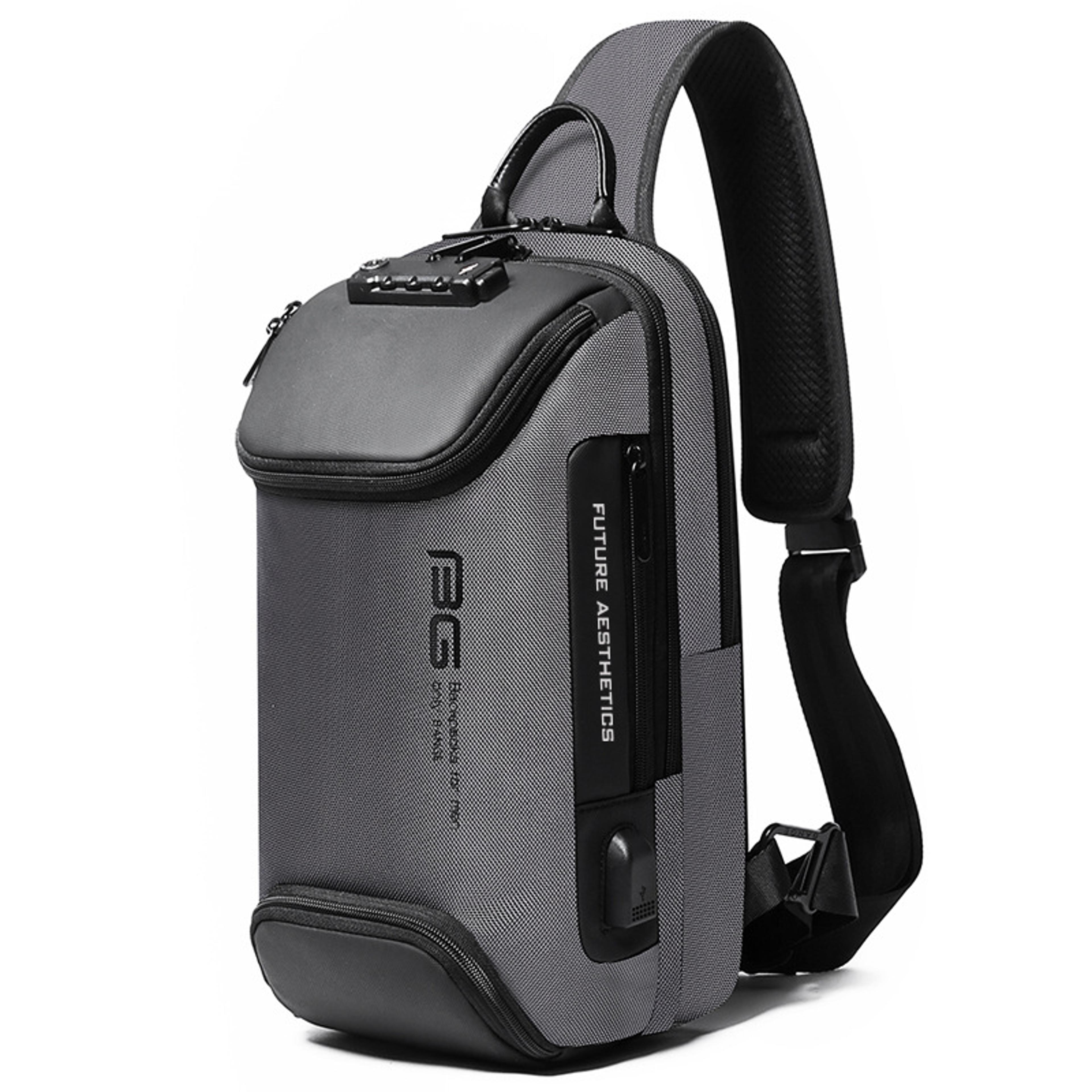 anti theft usb charging crossbody chest bag for men lightweight business travel sling backpack