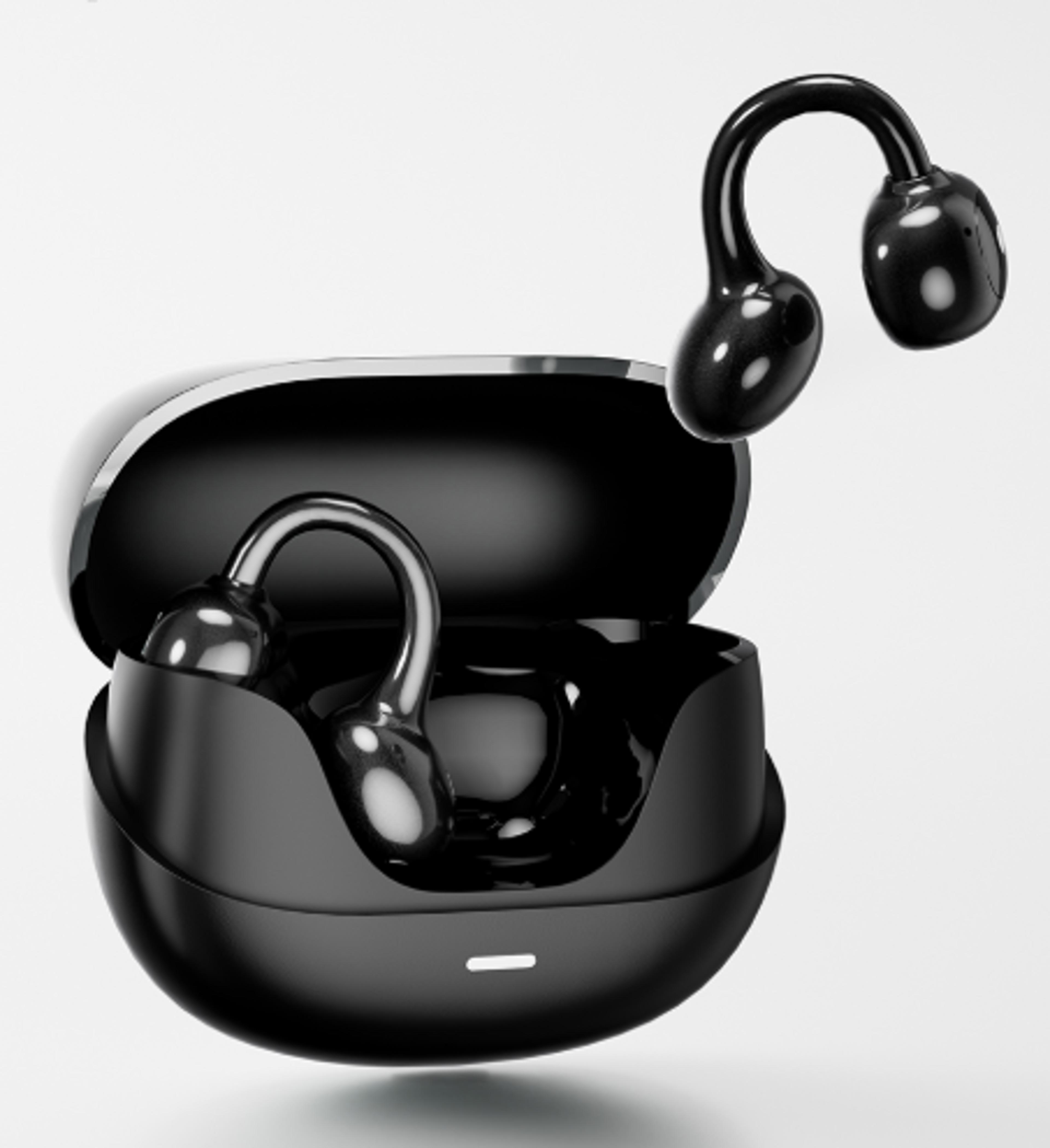 airfit open ear clip on bluetooth headset with microphone