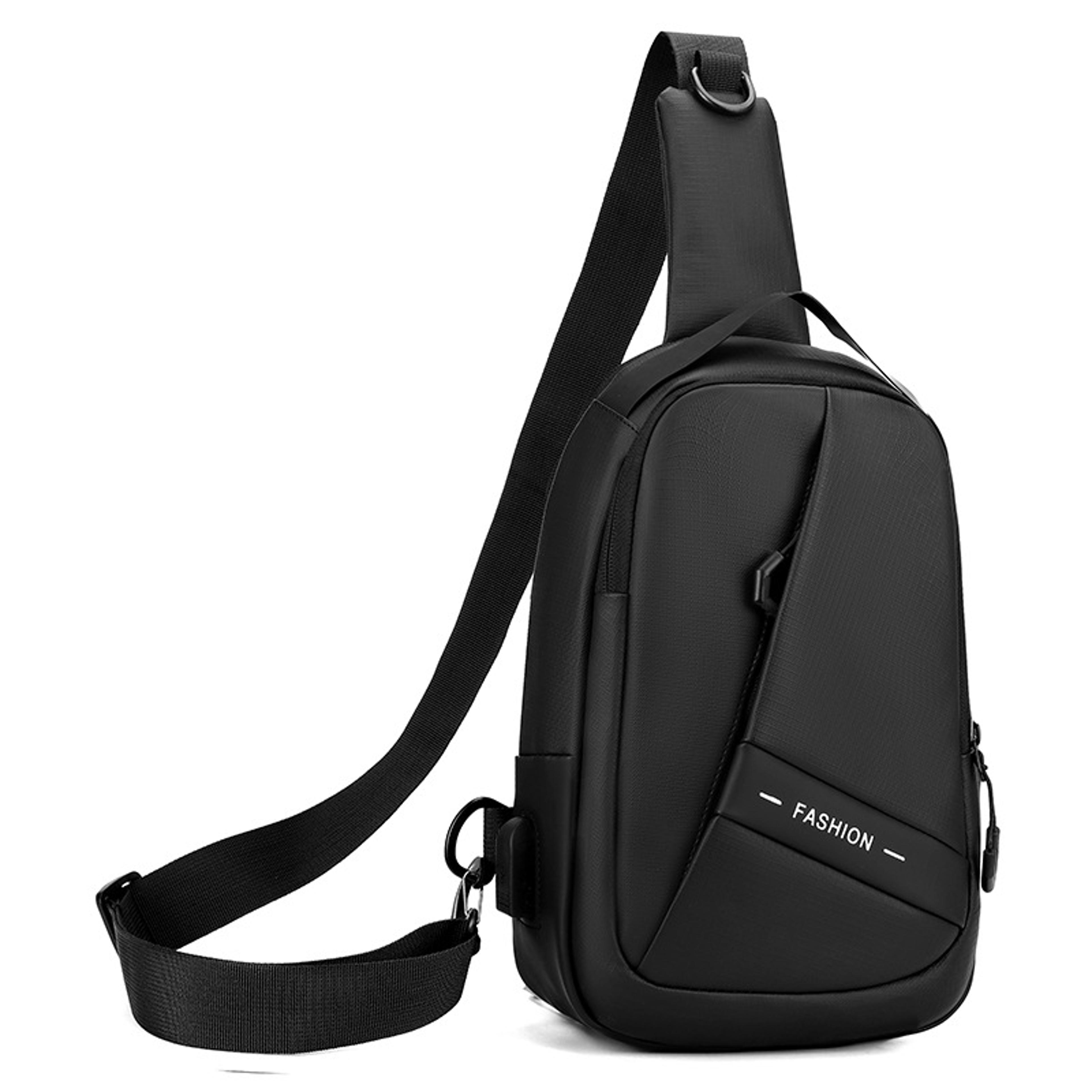 waterproof leather crossbody chest bag for men