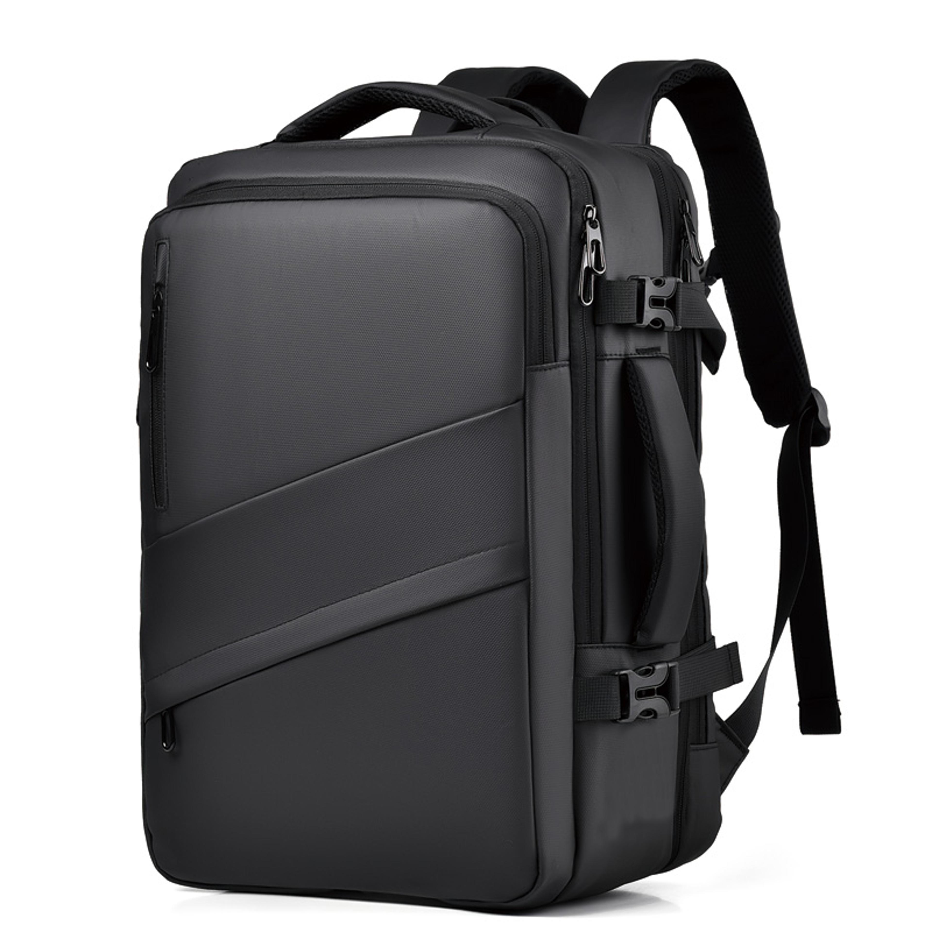 expandable waterproof travel laptop backpack with usb charging port