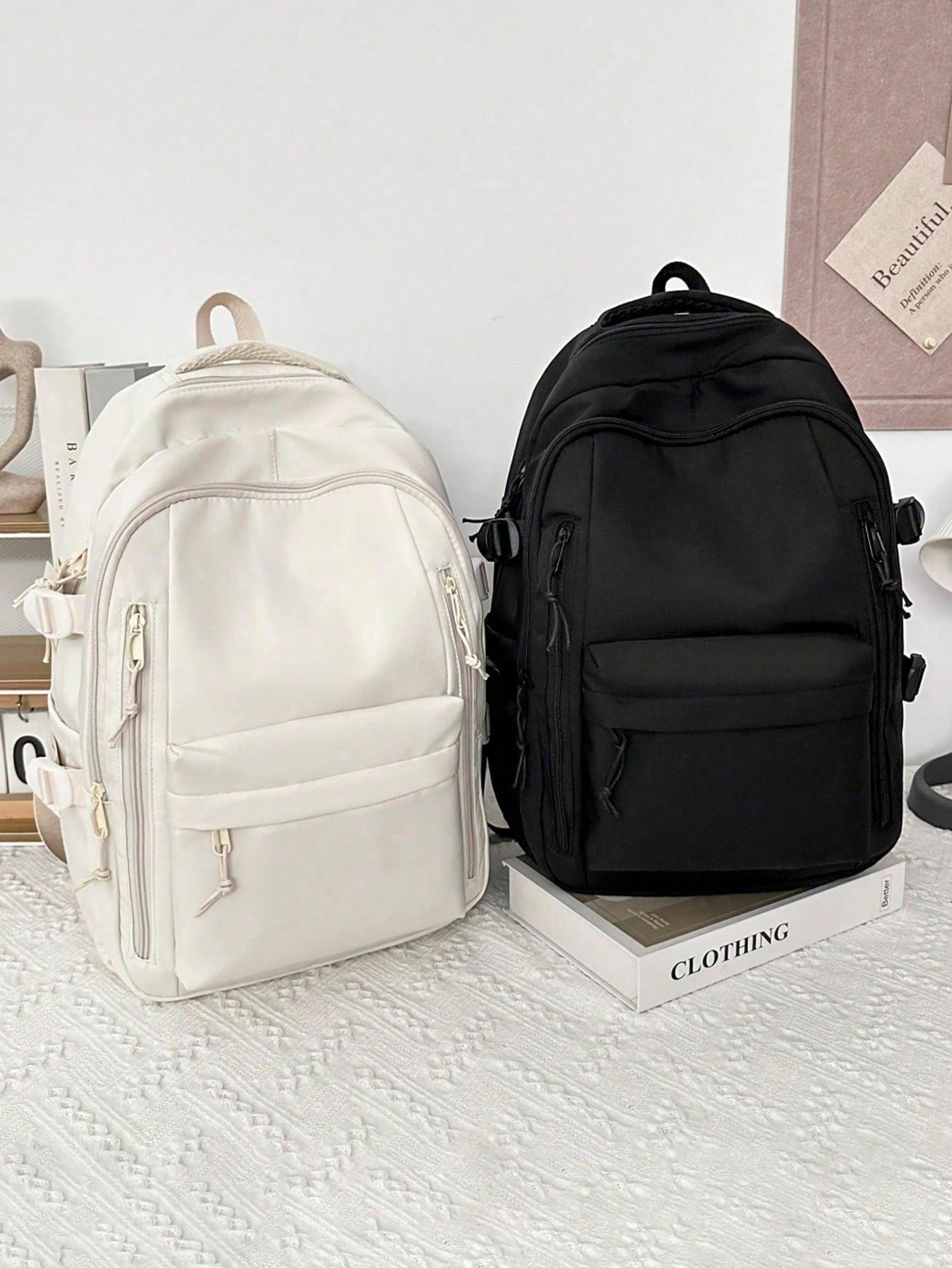 everyday lightweight nylon backpack with large capacity multi pocket storage