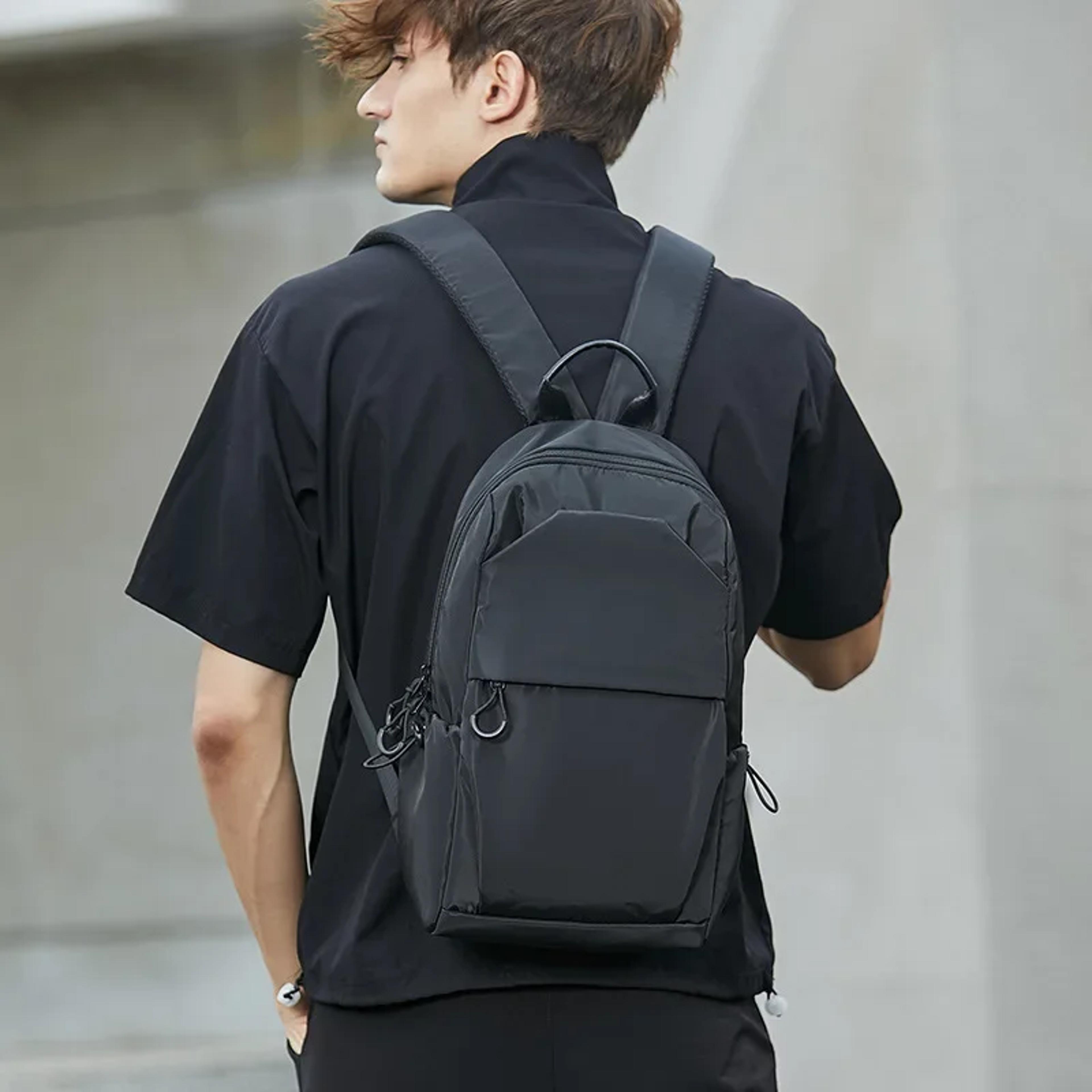 compact oxford mini travel backpack for men