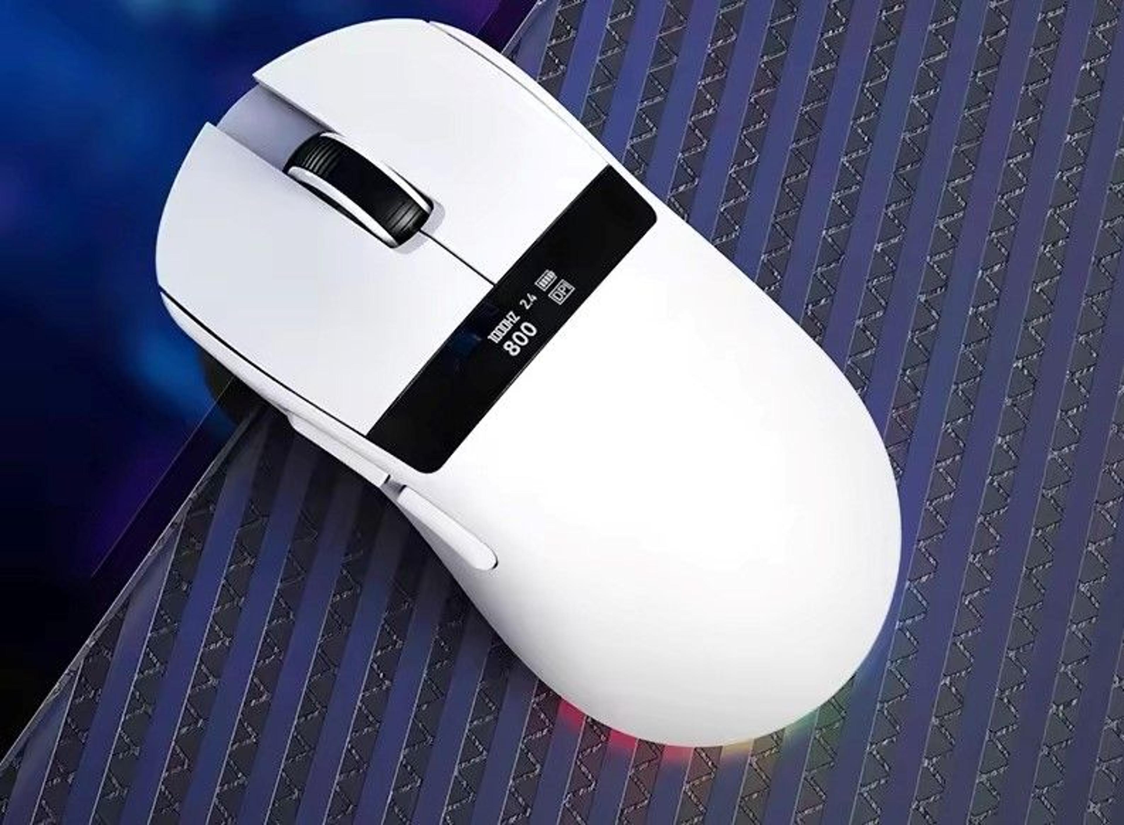tri mode wireless mouse with display for gaming and office