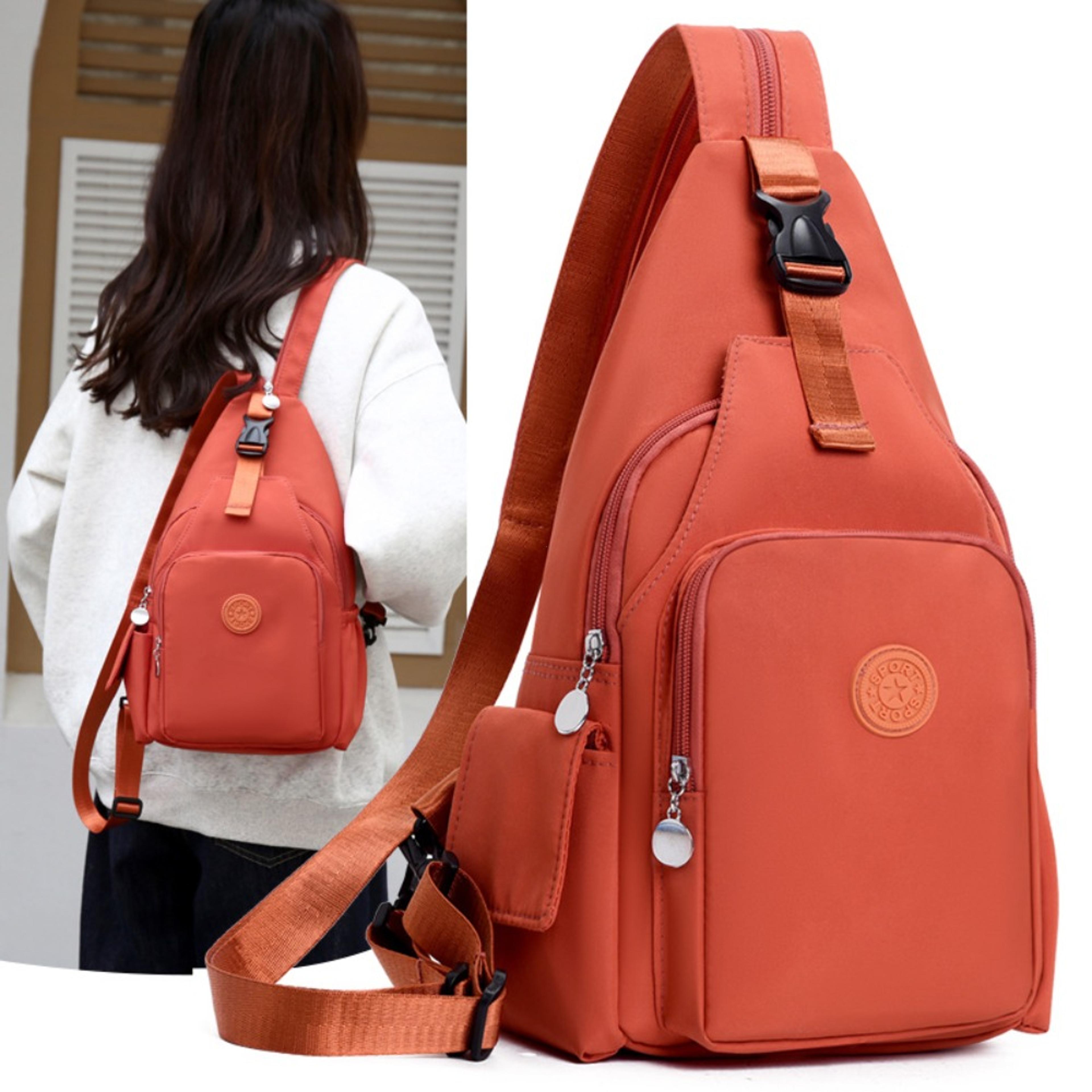 korean style women sling bag with large capacity nylon design