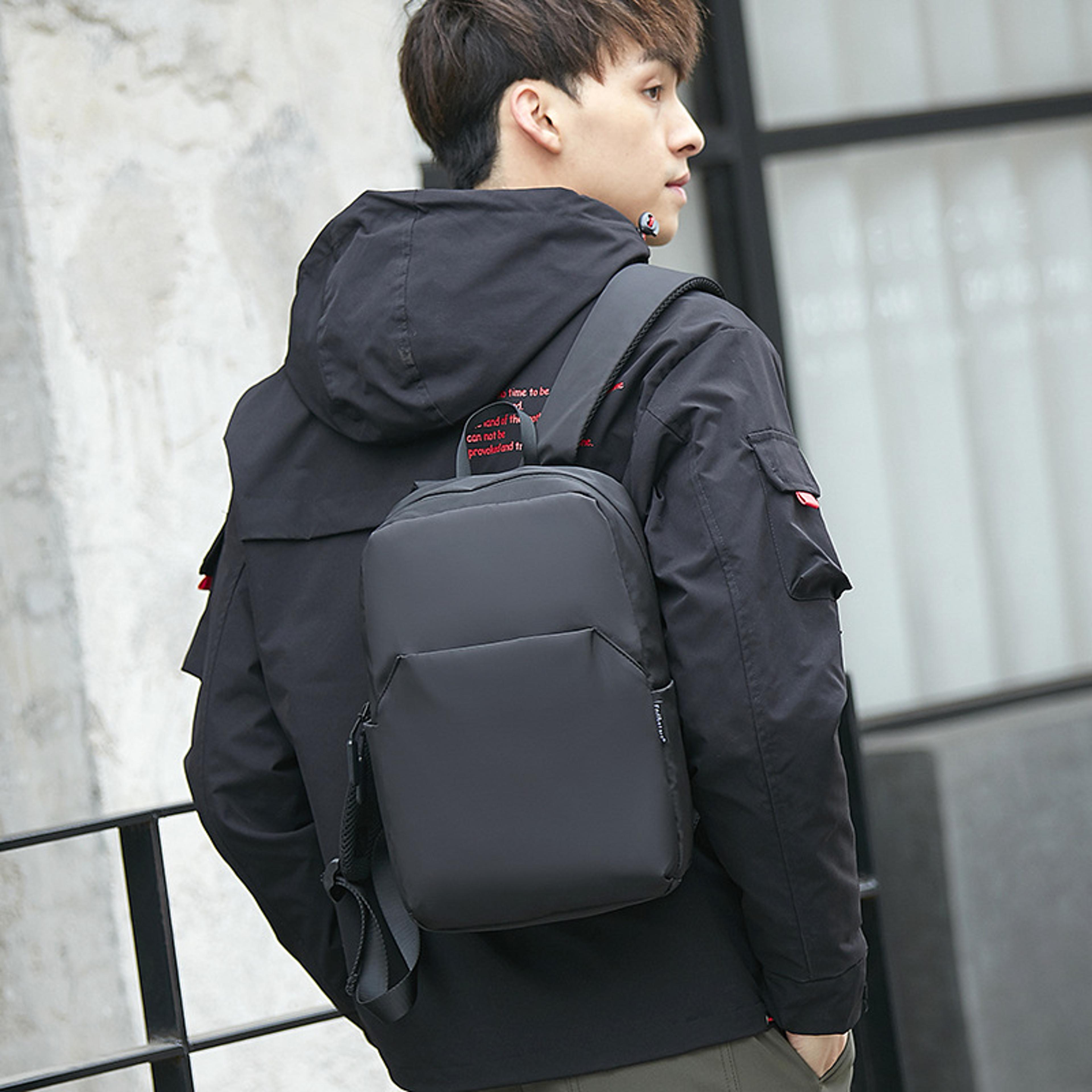 compact waterproof canvas backpack for men japanese style travel daypack