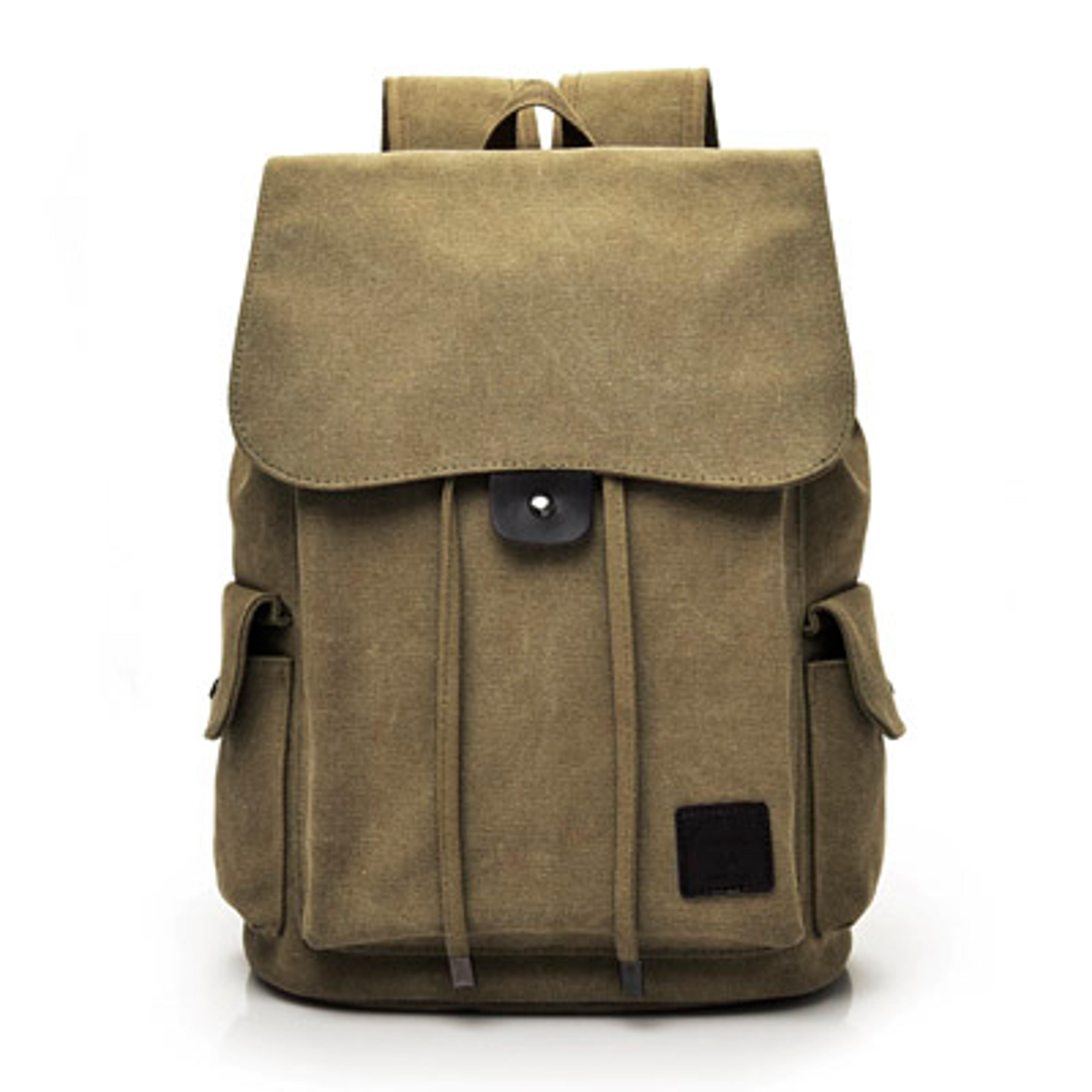 heritage canvas backpack for men large capacity school and travel rucksack
