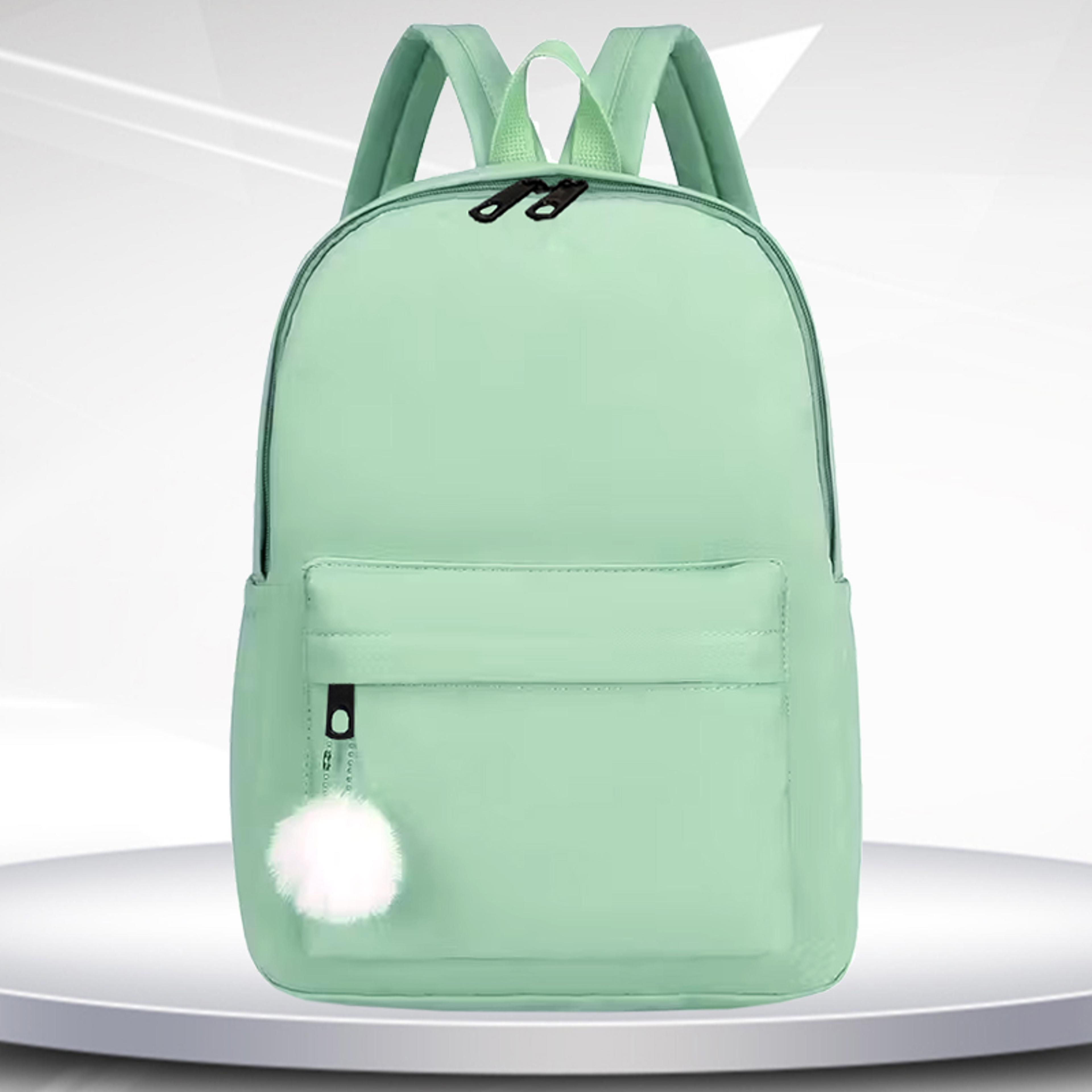 chic carry women casual large capacity pom pom backpack