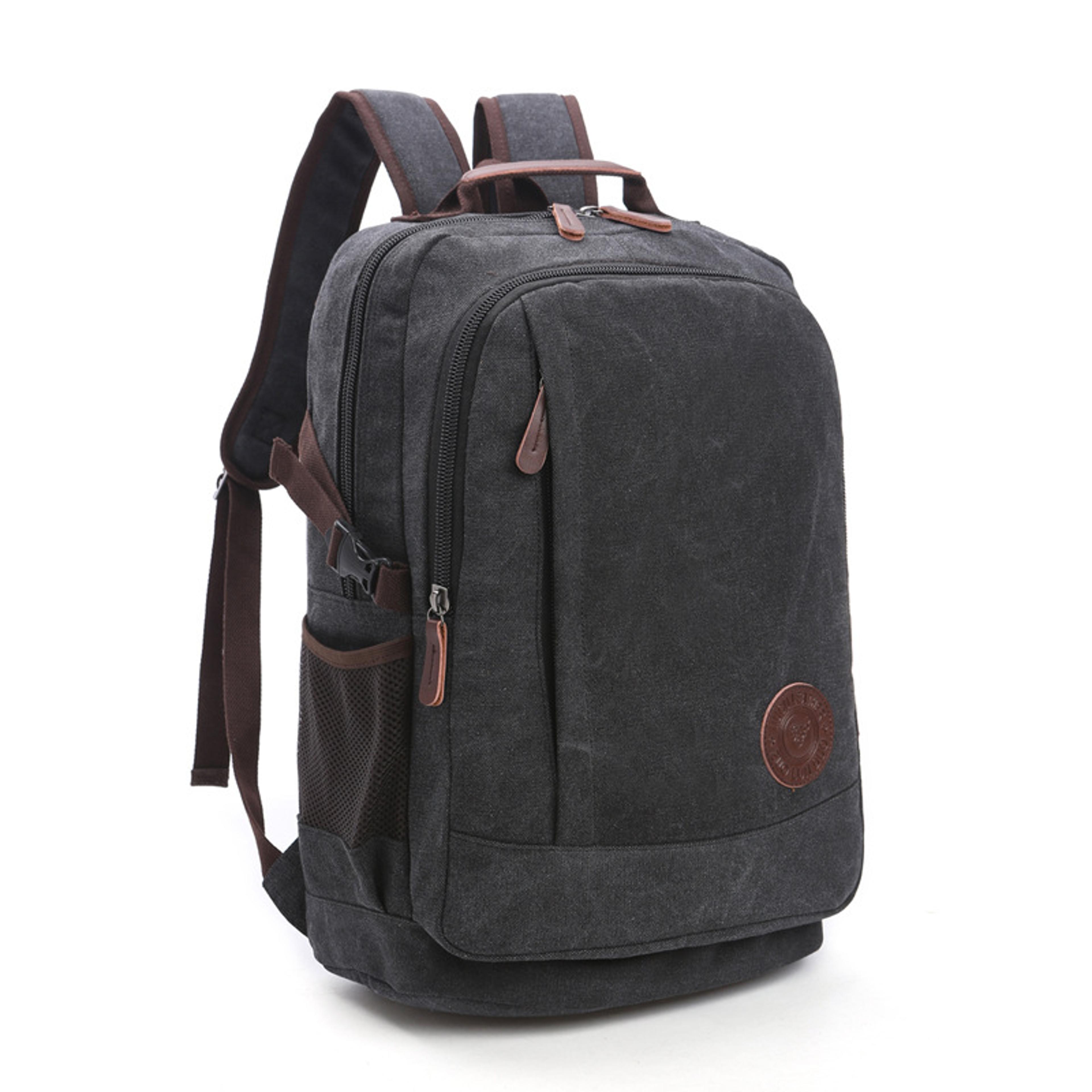 large capacity canvas laptop backpack
