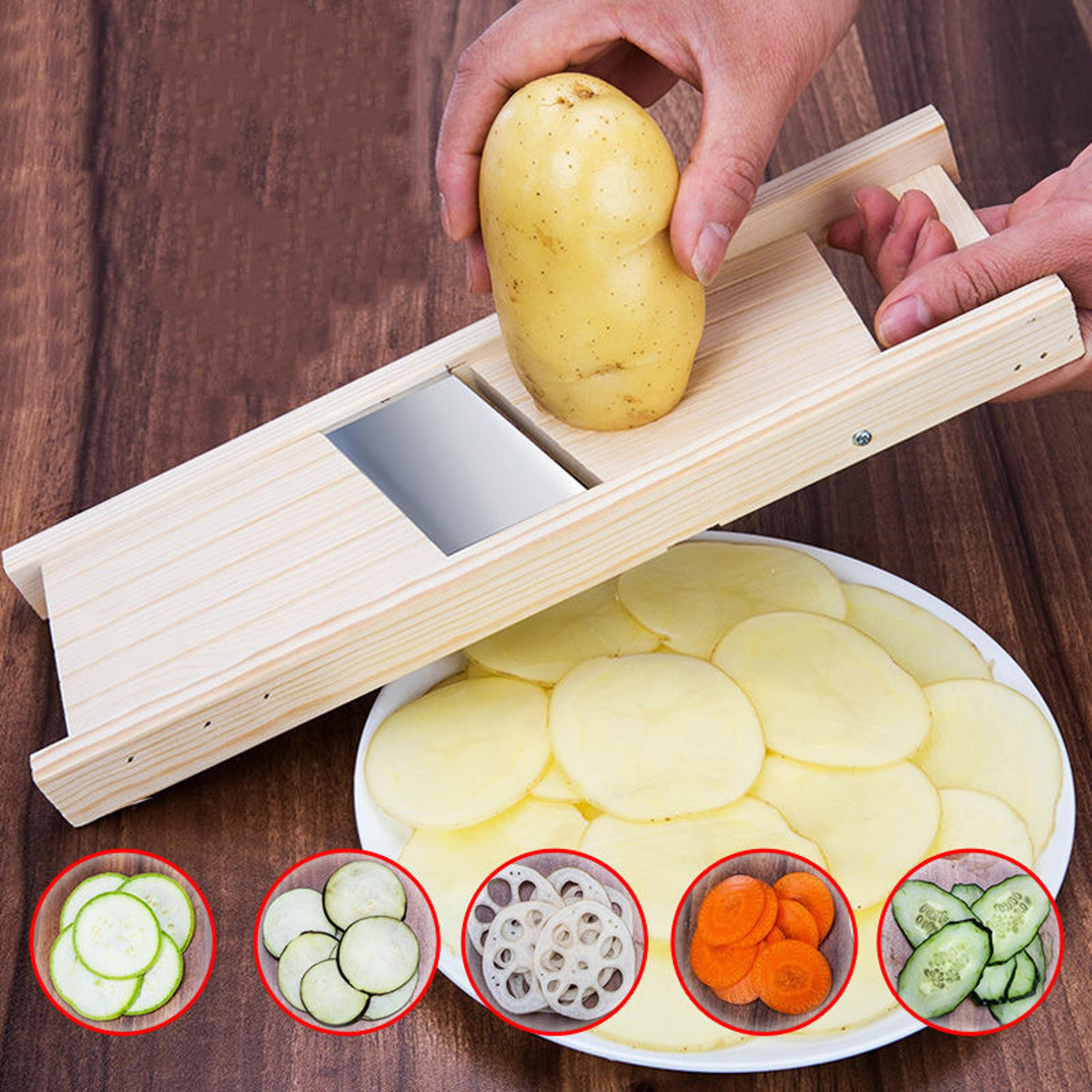 woodgrip multifunction vegetable slicer and cheese grater