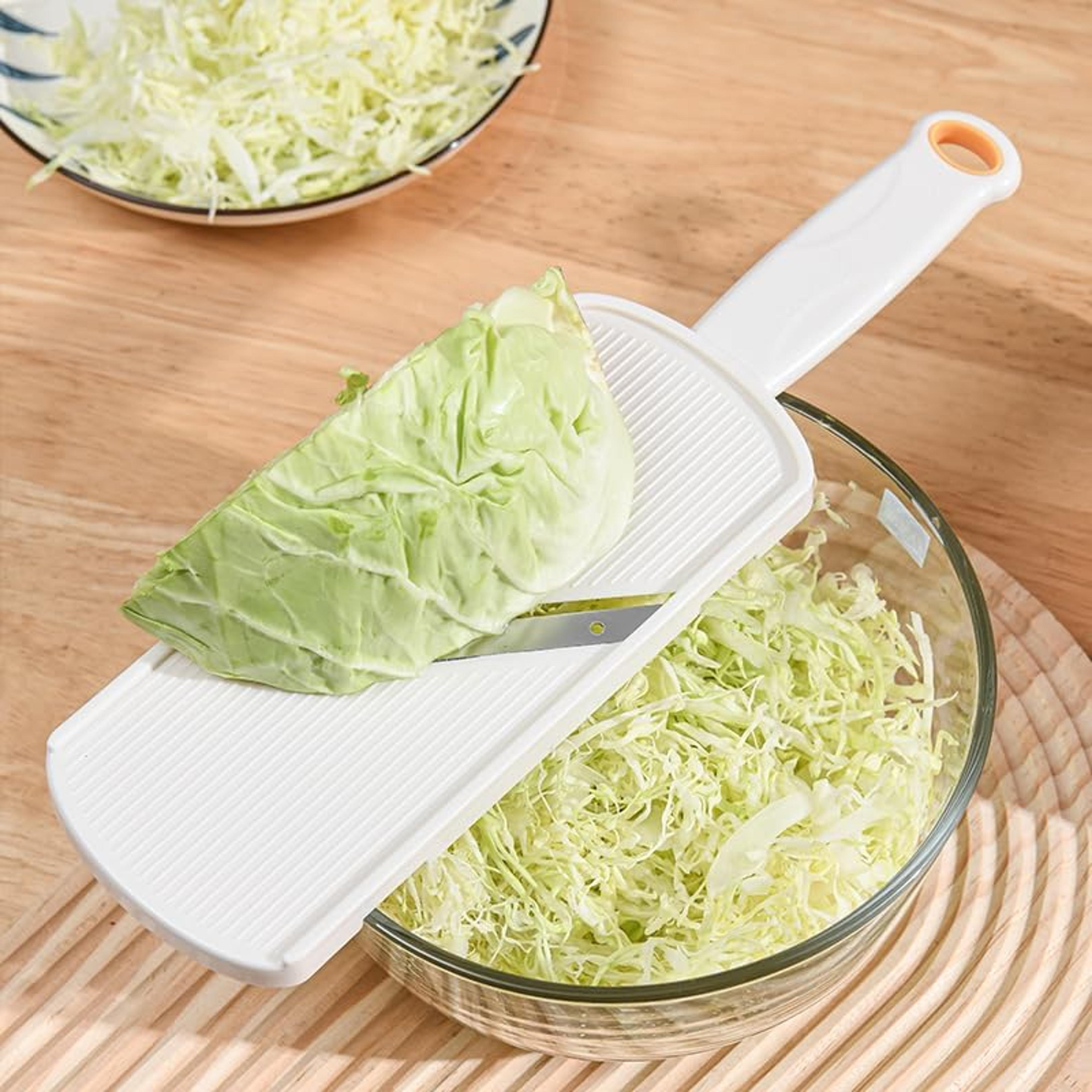 handheld mandoline vegetable slicer with stainless steel v blade