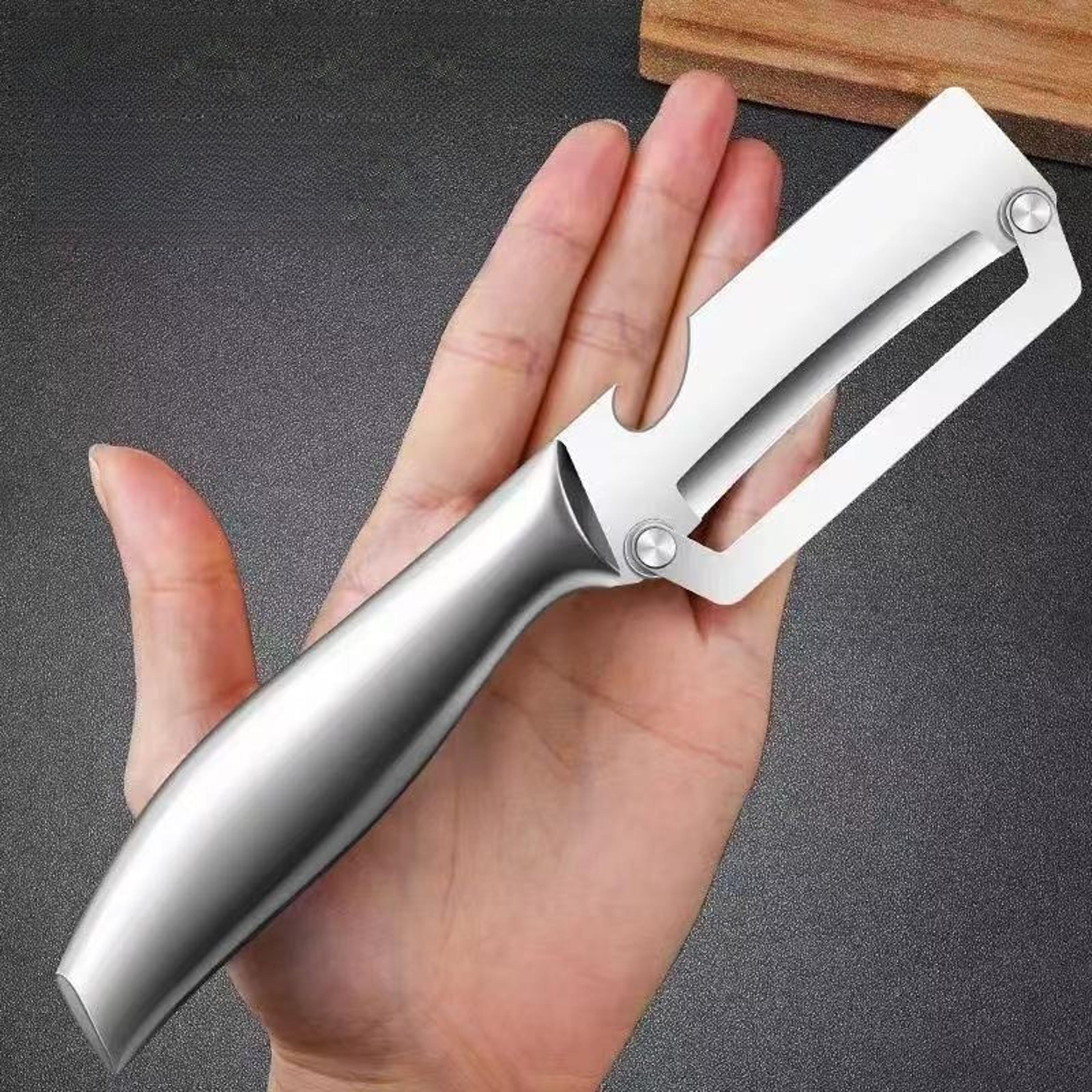 stainless steel cane peeler and bottle opener