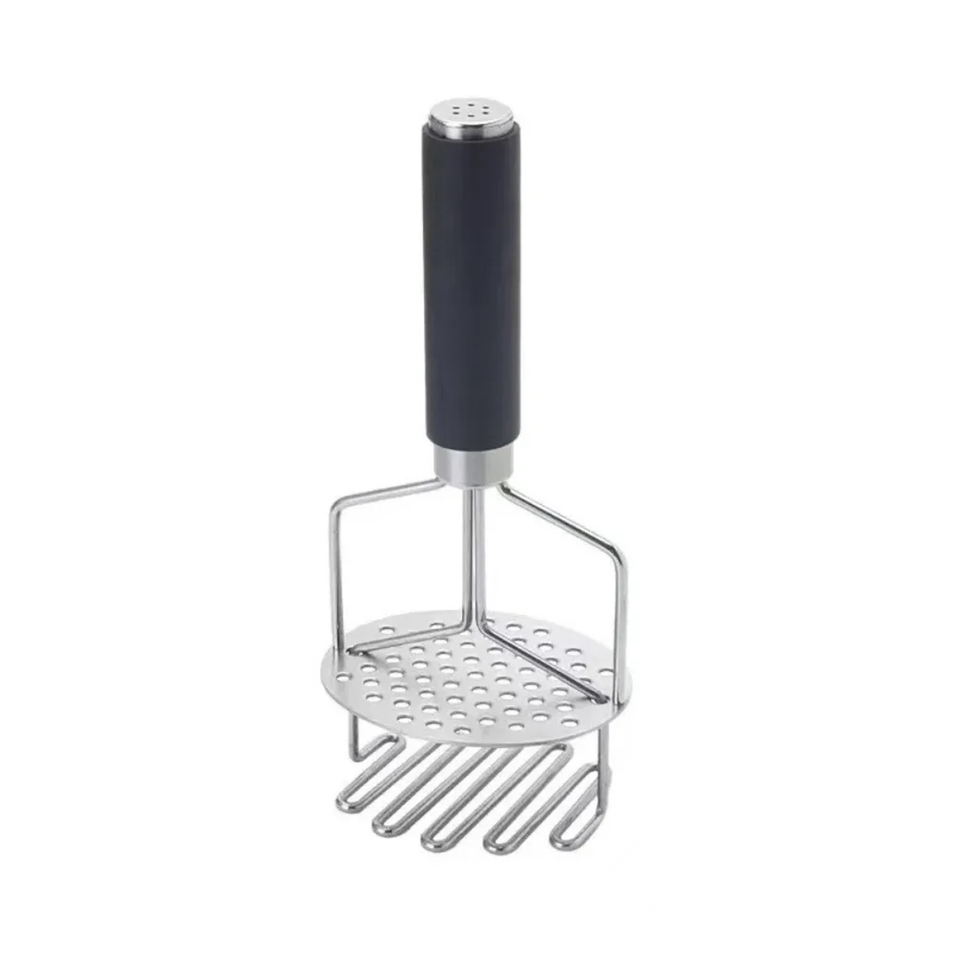 double layer stainless steel potato masher with easy grip