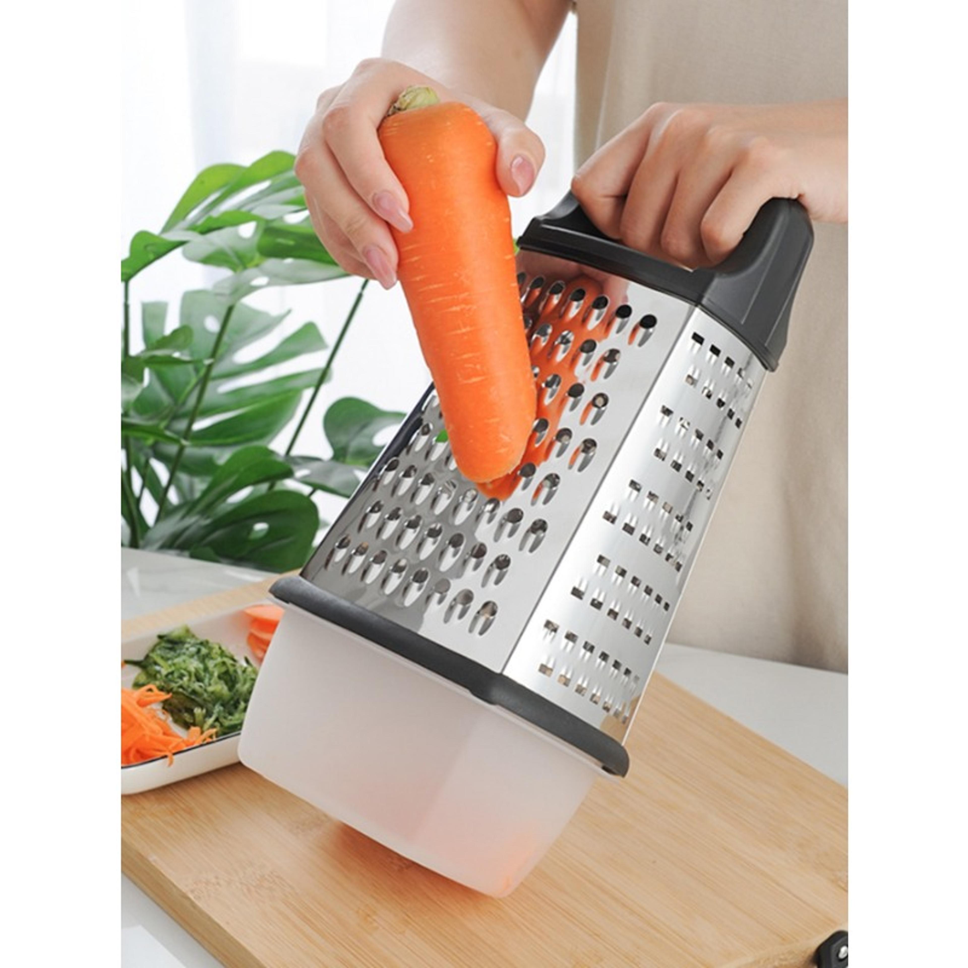 stainless steel box grater and vegetable slicer