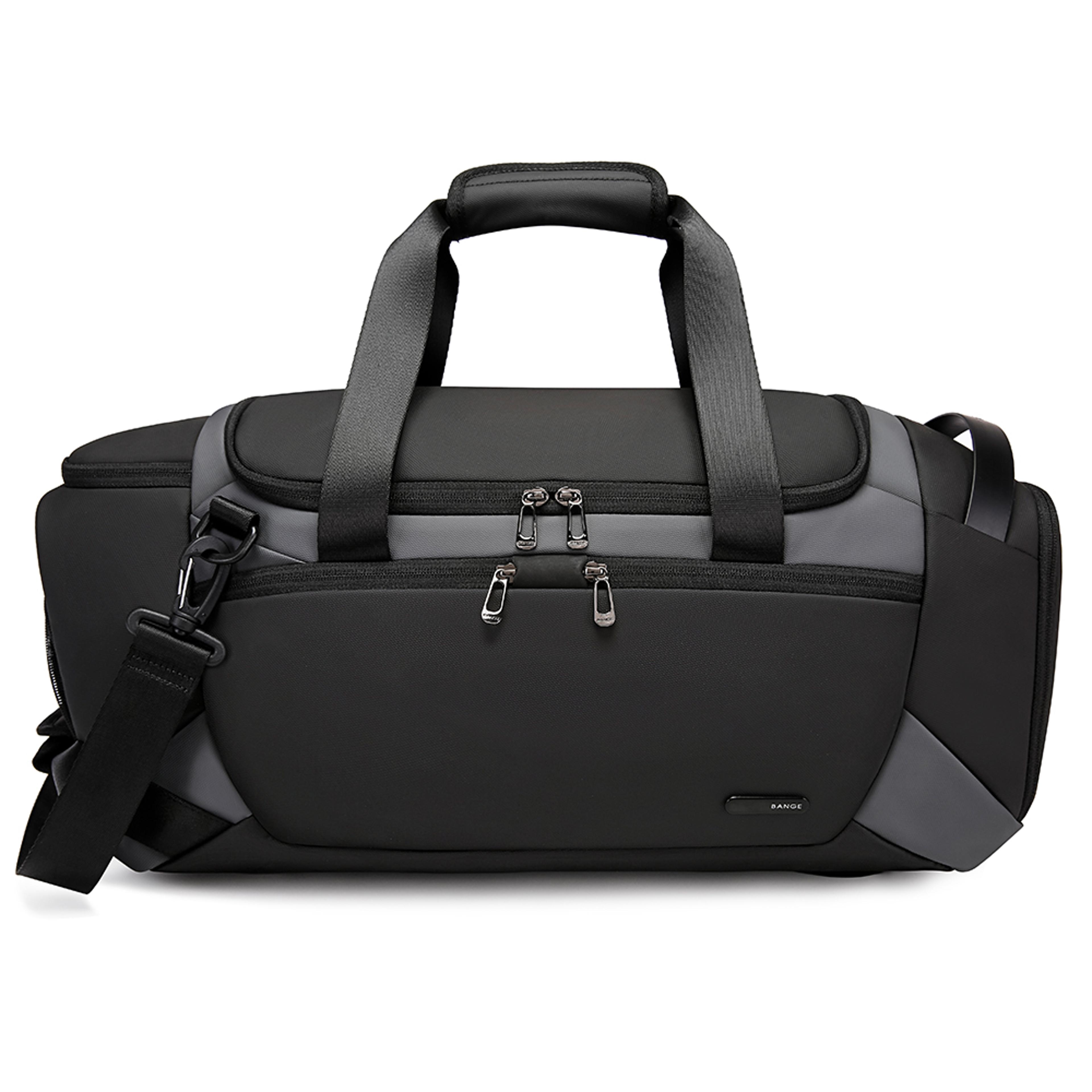 gym bag with shoe compartment and wet dry storage