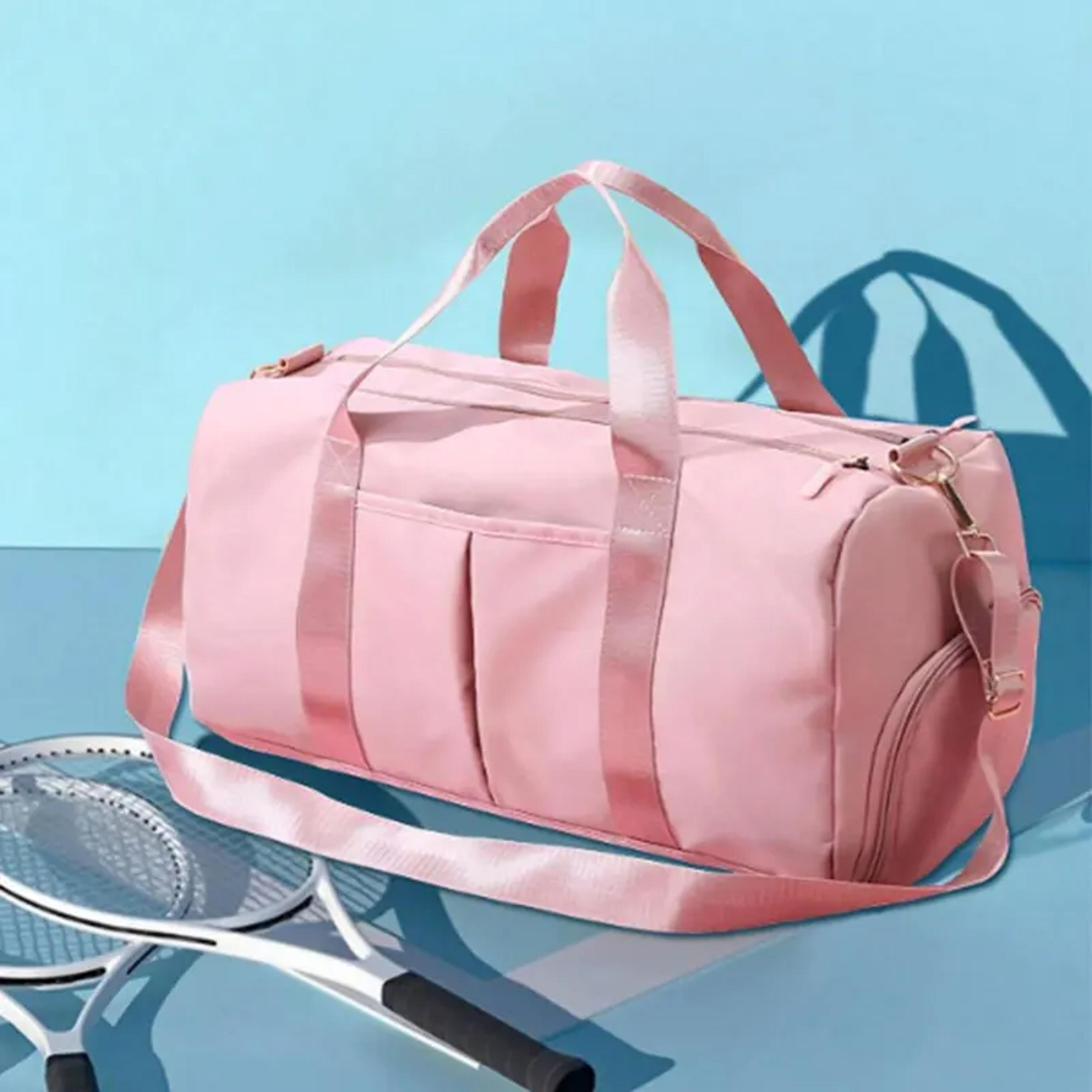 travel gym duffel bag with wet pocket and shoe compartment