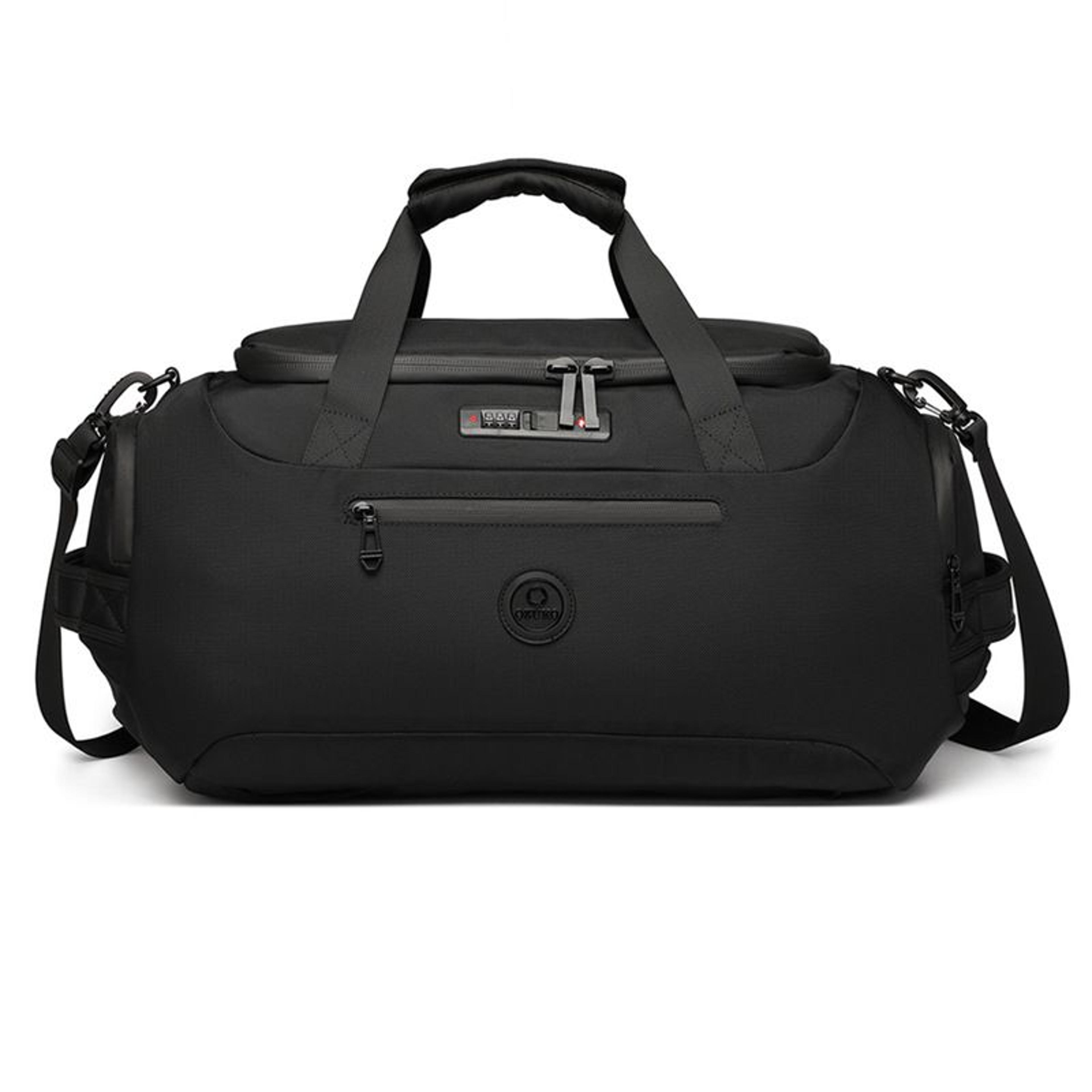 men large travel duffel bag with shoe compartment and wet pocket